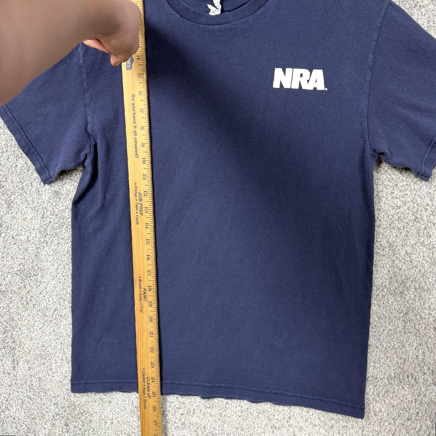 Delta VINTAGE Delta Pro Weight Shirt Men M Blue Navy NRA Patriotic USA Flag Graphic Back Logo Mockup Size US M / EU 48-50 / 2 - 2 Thumbnail