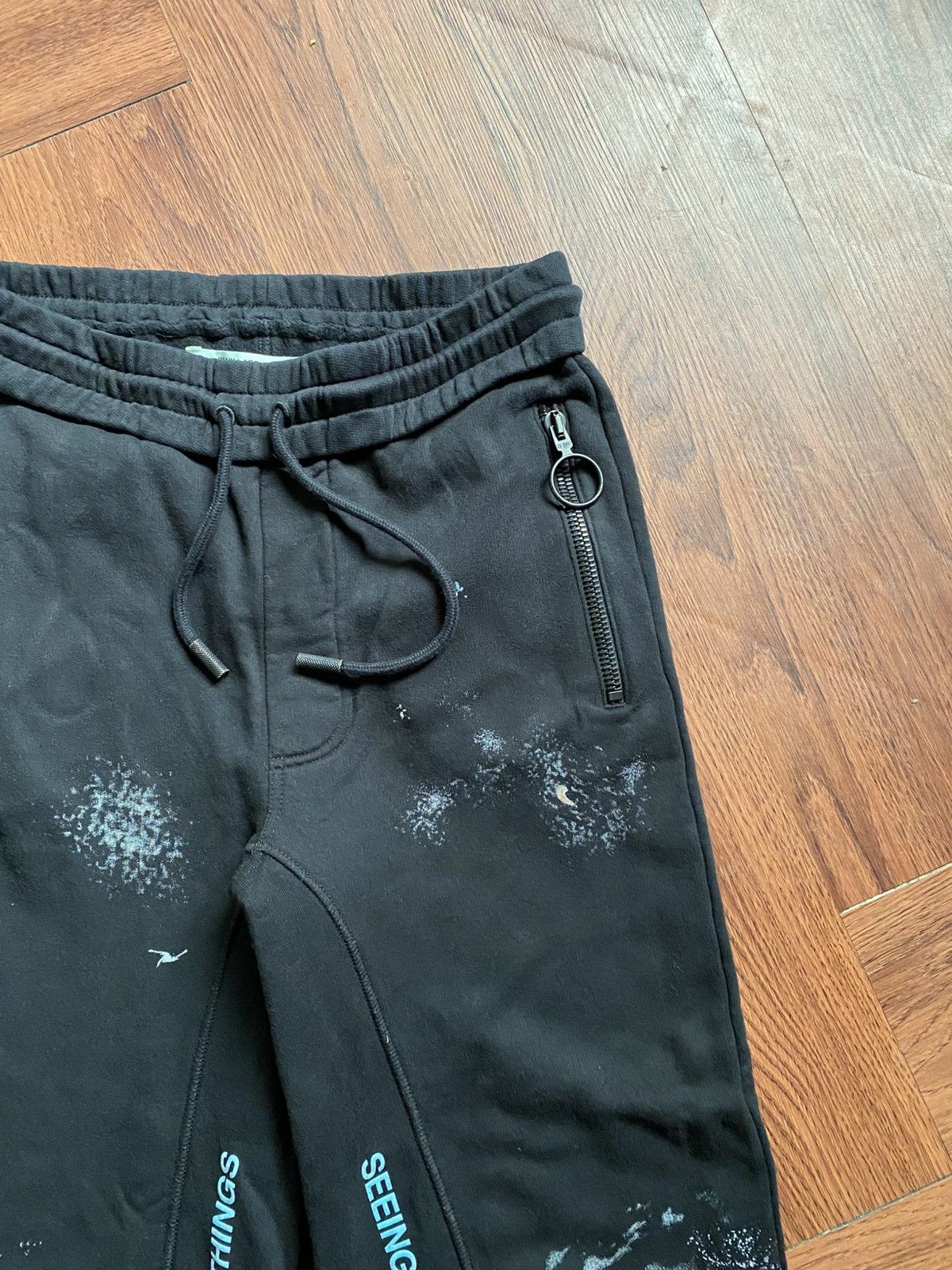 Off-White Off White Diagonal Galaxy Sweatpants Size US 31 - 4 Thumbnail