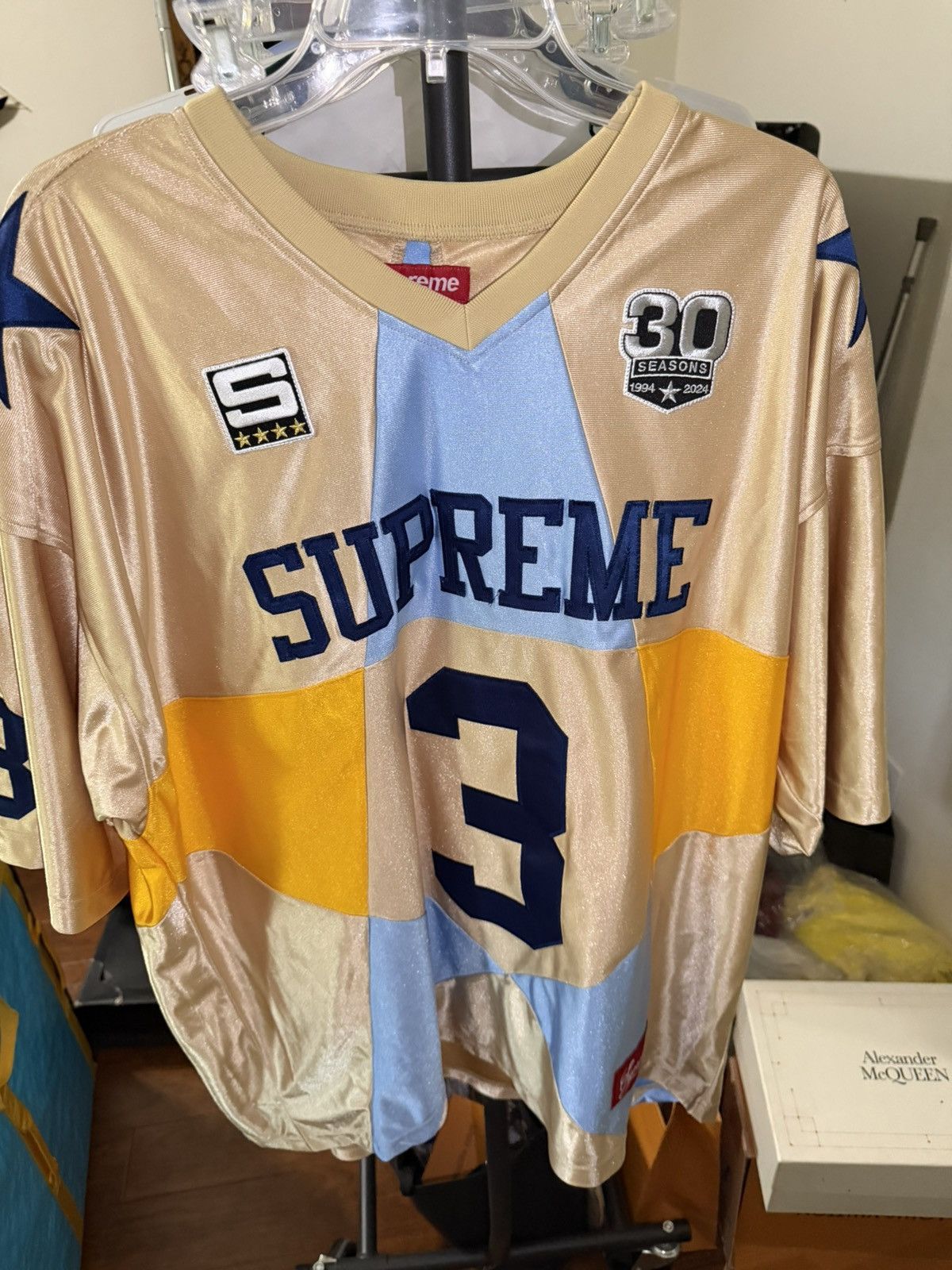 Supreme Supreme Football Gold Jersey XL NEW Size US XL / EU 56 / 4 - 1 Thumbnail