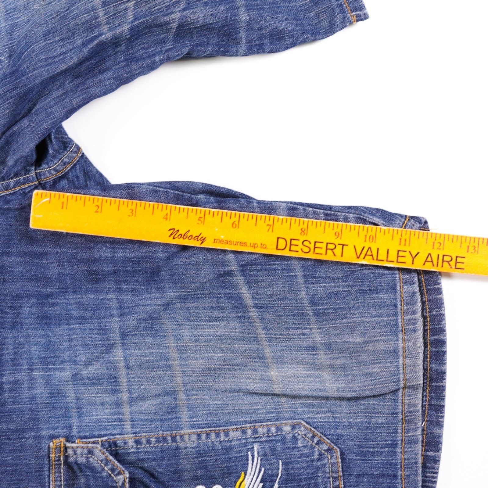 Other Engerhwa Phoenix Denim Jeans Straight Wide Cargo Shorts 32 Size US 32 / EU 48 - 3 Thumbnail
