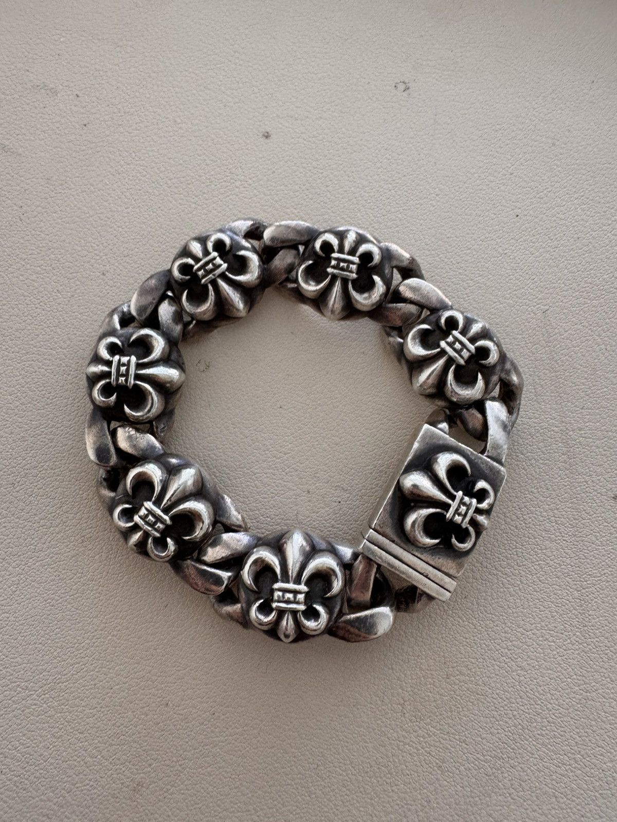 Chrome Hearts Chrome Hearts Heavy Fleur De Lis Cuban Bracelet Size ONE SIZE - 1 Thumbnail