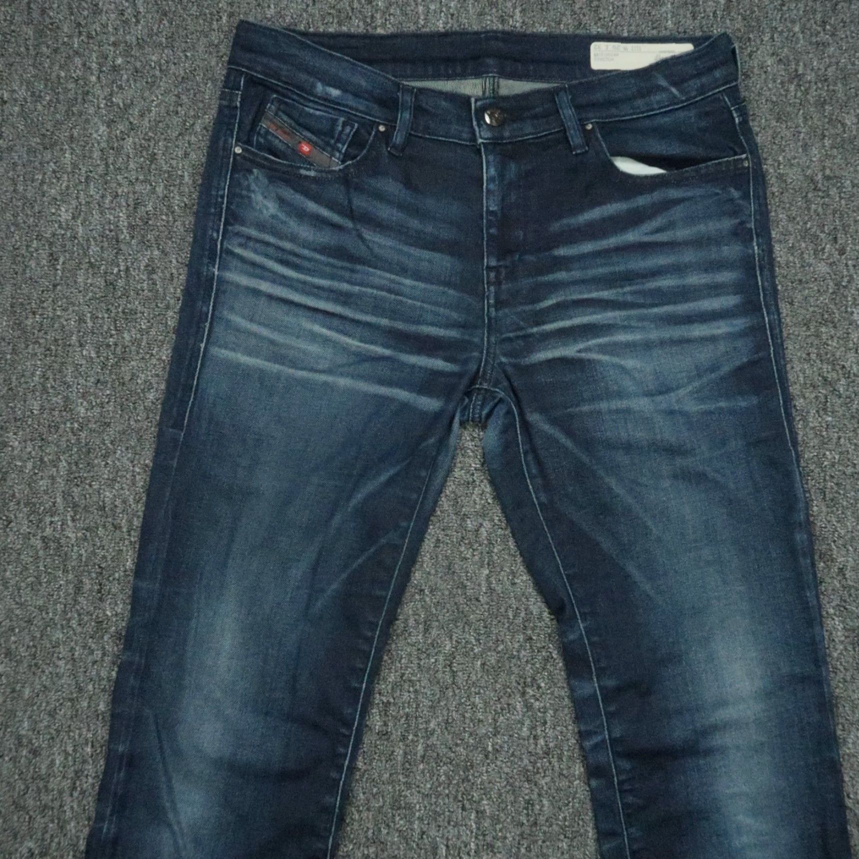 Diesel VINTAGE Diesel Women's Jeans Slim Bootcut 29x33 Blue Denim Cotton Button Fly Raw Hem Size 31" - 2 Thumbnail