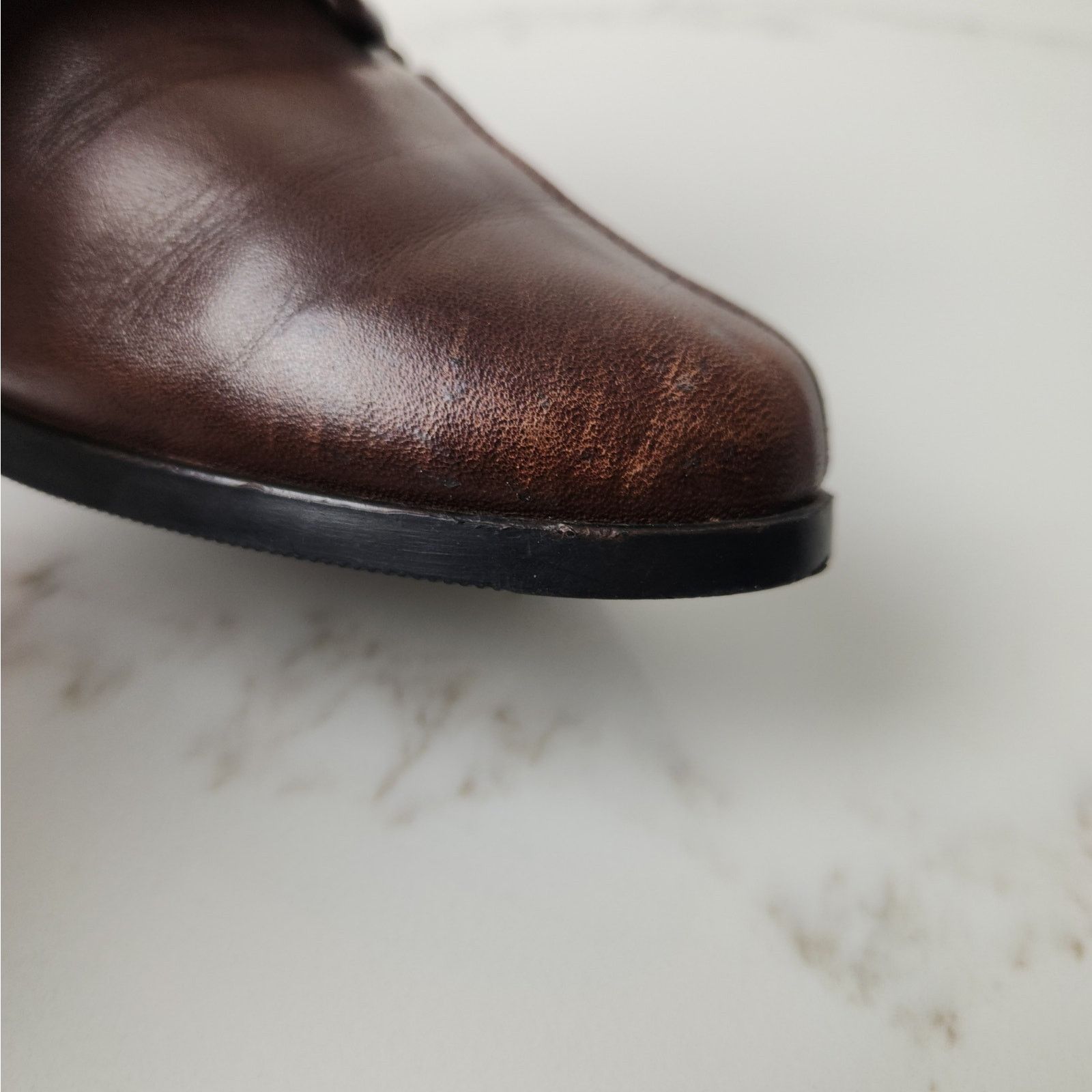 Other Vintage 80s Leather Suede Brown Heels Pumps 8-8 1/2 Sabotage Size US 8 / IT 38 - 3 Thumbnail