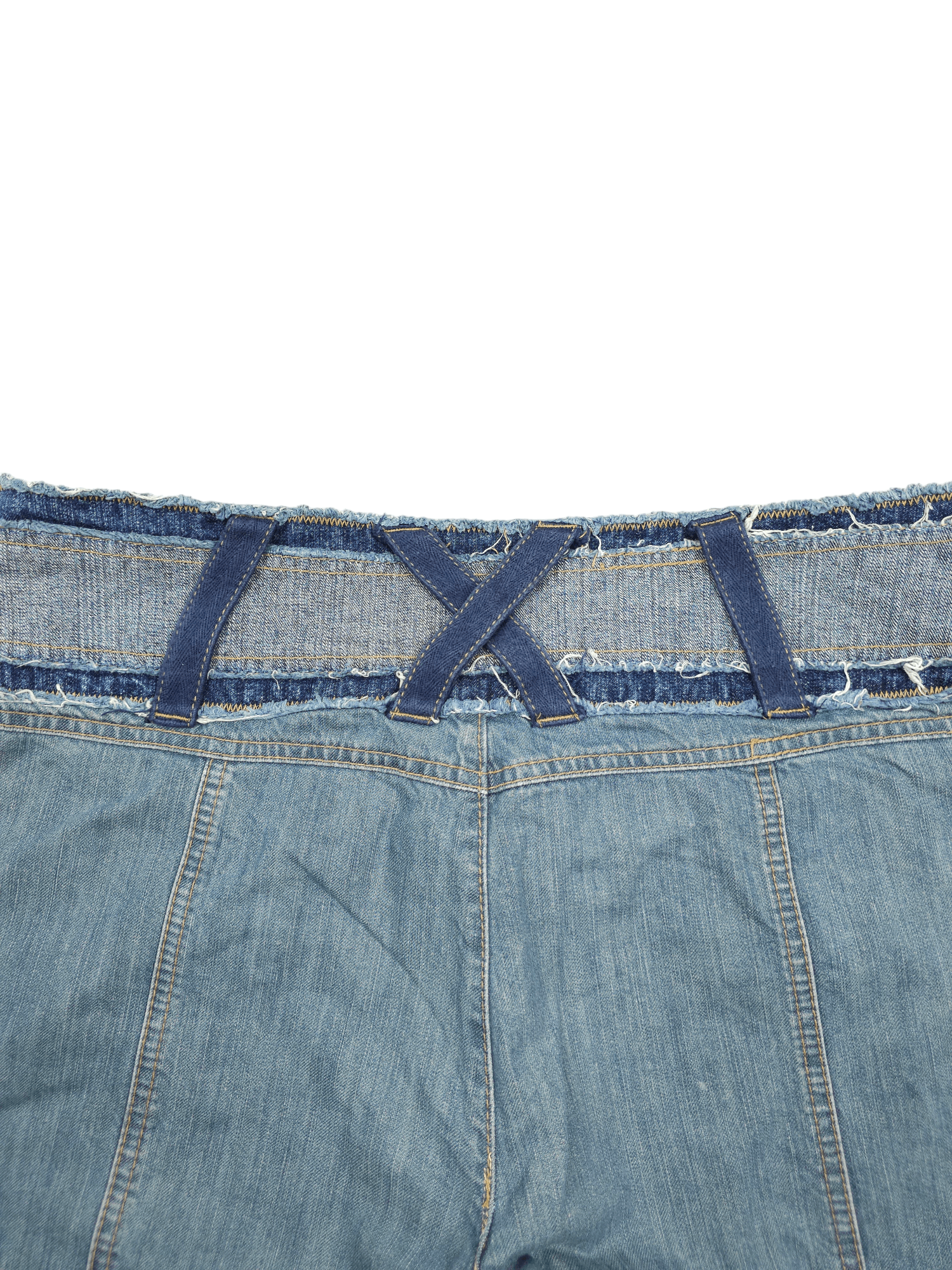 Japanese Brand × Vintage 💎 38/32 Crazy Y2K Baggy Cargo Oversized Denim Jeans Size US 38 / EU 54 - 9 Thumbnail
