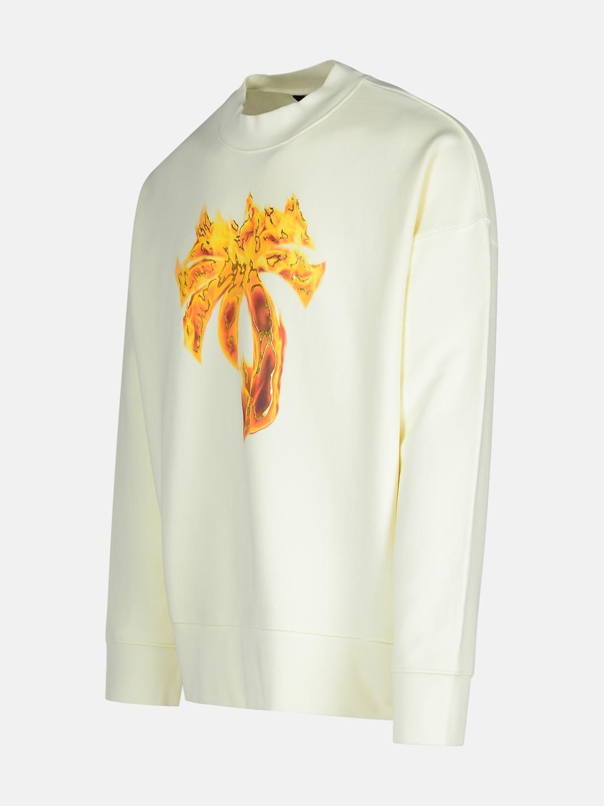 Palm Angels o1s22i1n1224 Crewneck Sweatshirt in White Size US S / EU 44-46 / 1 - 2 Thumbnail