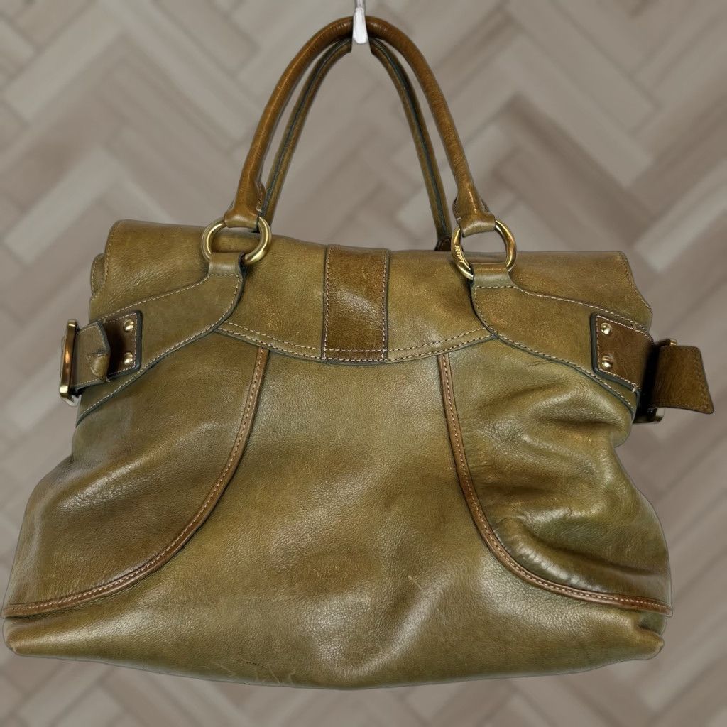 DKNY DKNY Purse Shoulder Army Green Leather Double Handles Read Size ONE SIZE - 1 Thumbnail