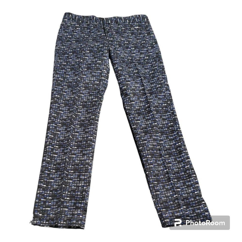 Banana Republic CT702 Banana Republic Black & Blue Sloan Ankle Pant 12L Size 34" / US 12 / IT 48 - 1 Thumbnail
