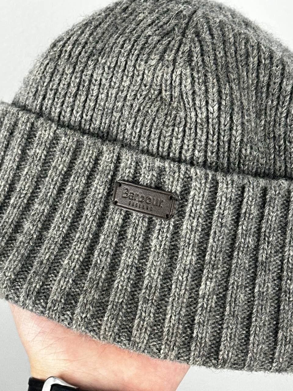 Barbour Barbour Casual Wool Grey Beanie Knitted Hat Size ONE SIZE - 4 Thumbnail
