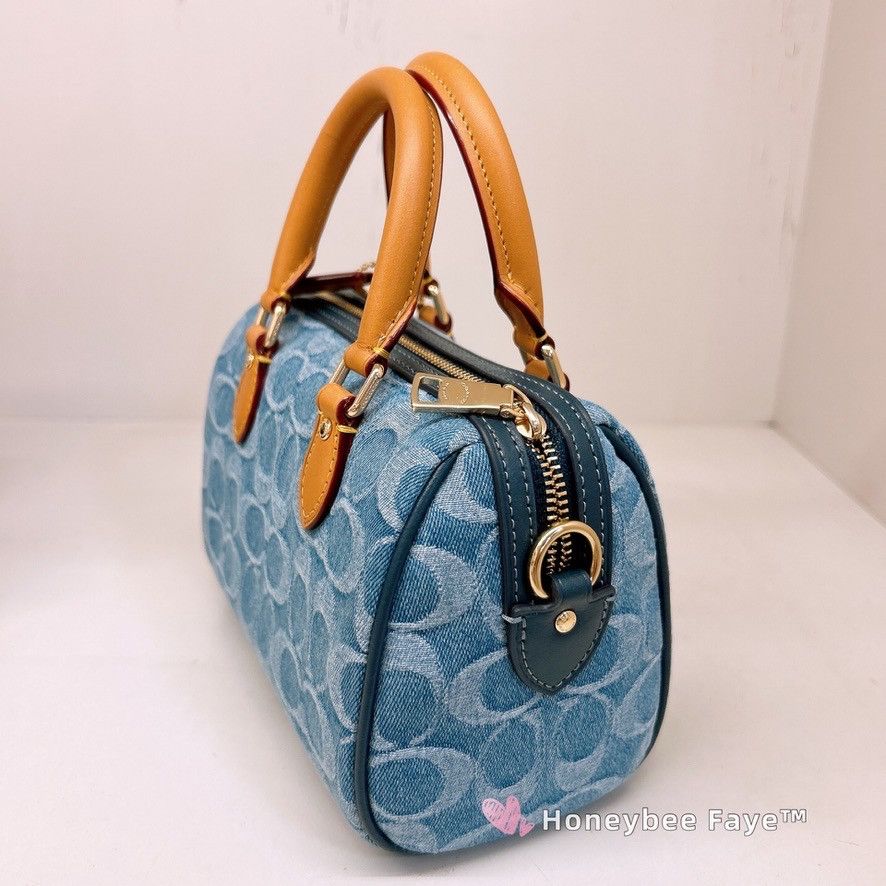 Coach Mini Rowan Crossbody Bag In Signature Denim CDQ36 Size ONE SIZE - 3 Thumbnail