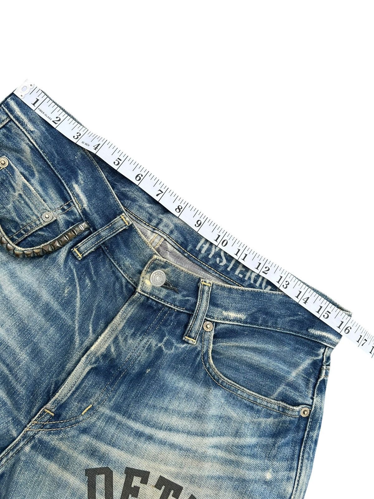 Hysteric Glamour Hysteric Glamour Selvedge studded Distressed Denim Jeans ☠️🎌 Size US 32 / EU 48 - 16 Thumbnail