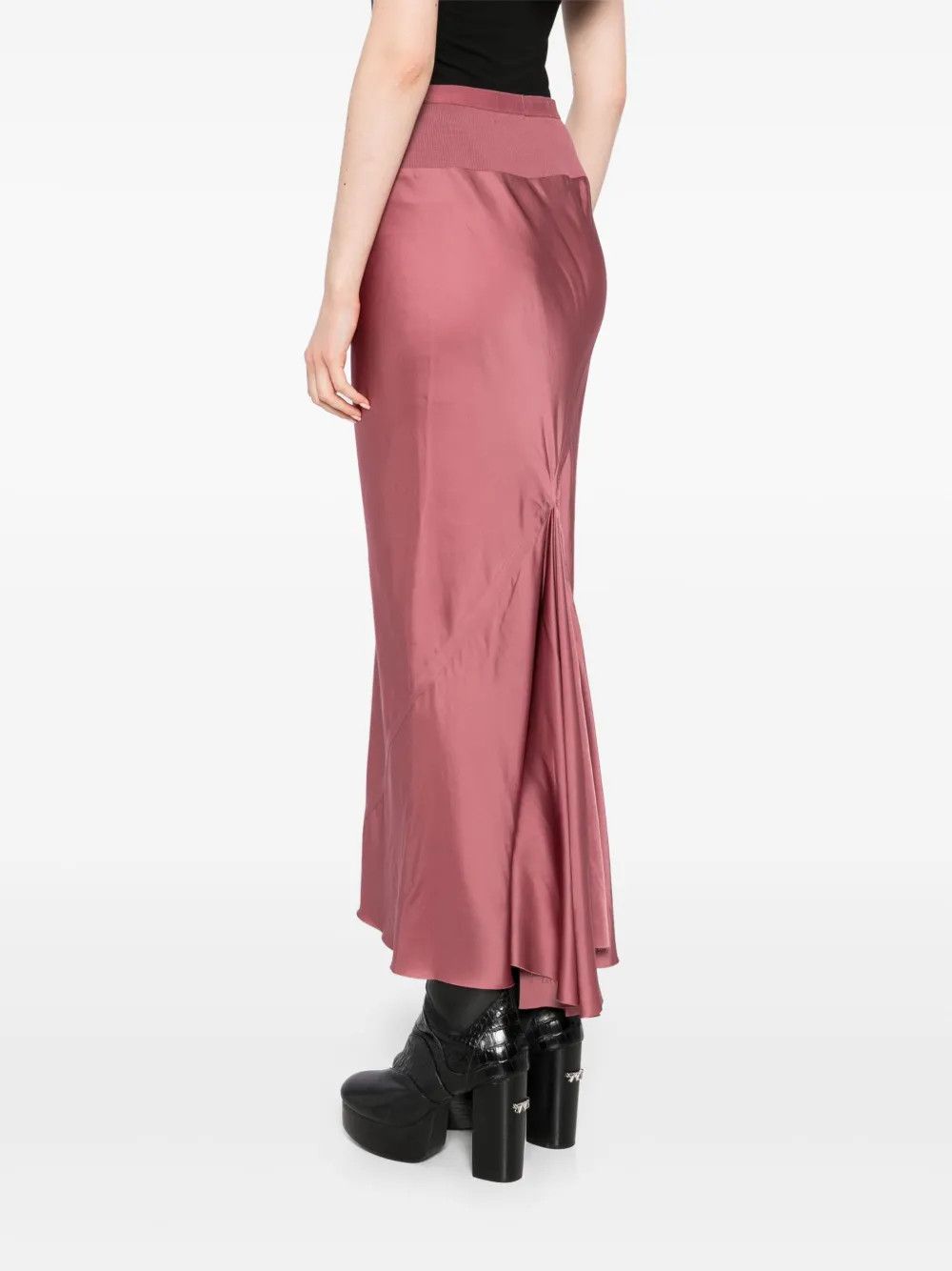 Rick Owens o1y0126 Maxi Skirt in Antique Rose Size 27" / US 4 / IT 40 - 3 Thumbnail