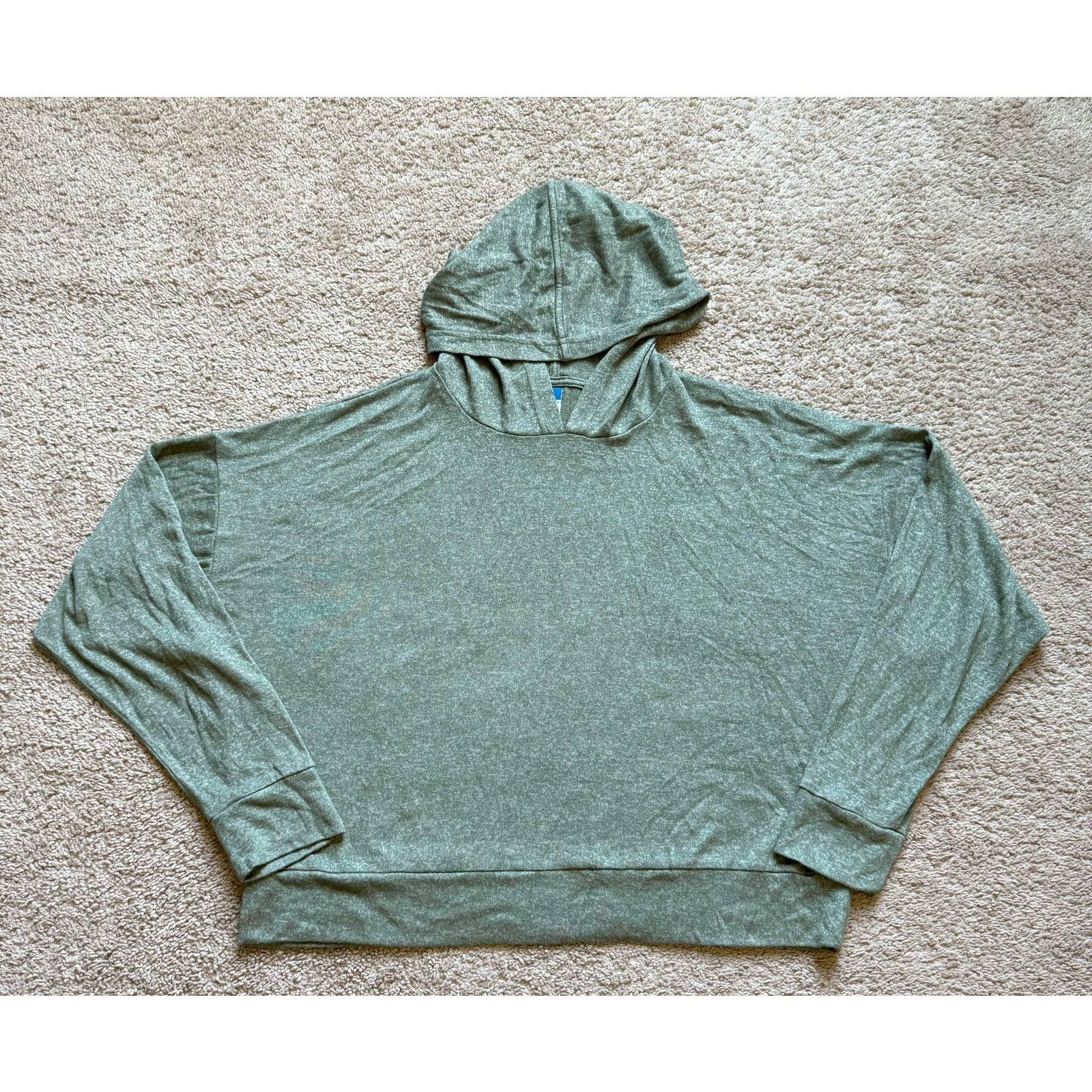 Old Navy Old Navy Oversized Plush-Knit Hoodie Set Green/Gray L Size L / US 10 / IT 46 - 9 Thumbnail