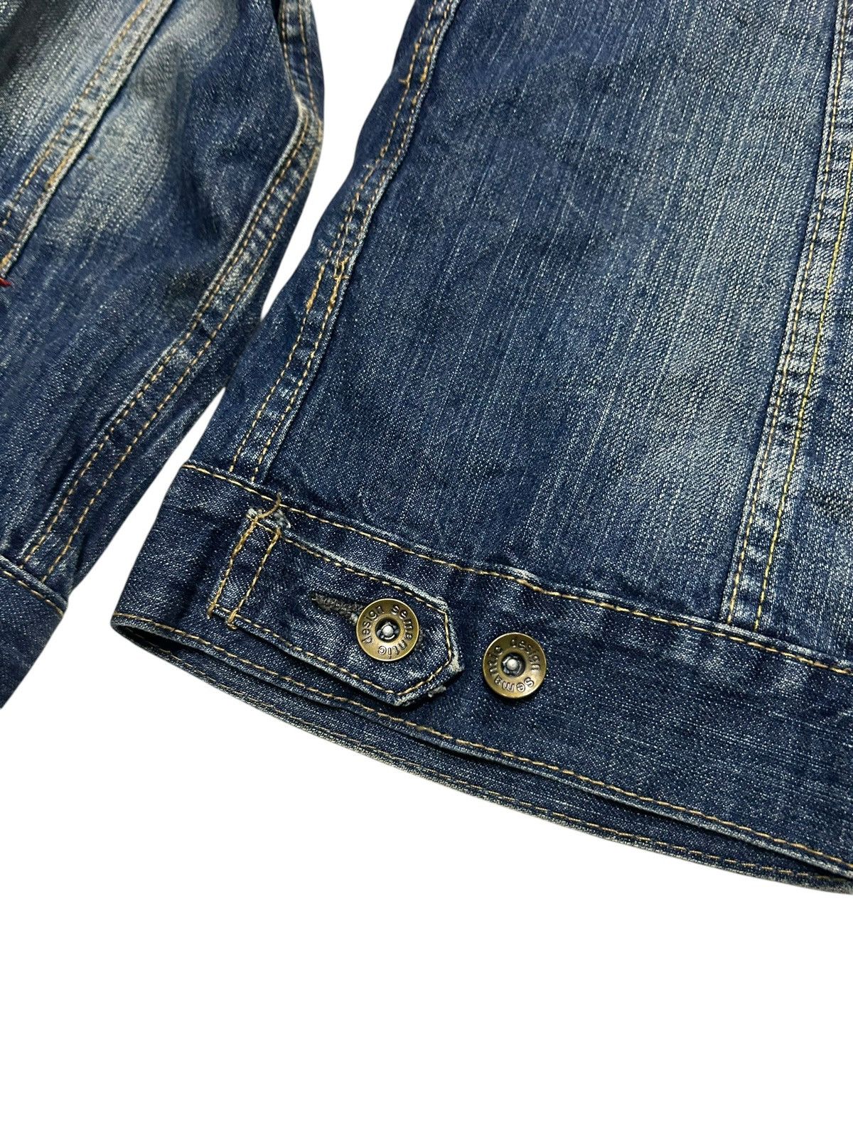 If Six Was Nine × KMRii × Le Grande Bleu (L.G.B.) Semantic Design Punk Style Denim Jacket ☠️☠️ Size US M / EU 48-50 / 2 - 11 Thumbnail