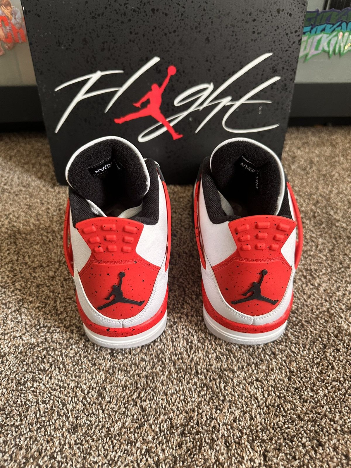 Jordan Brand Jordan 4 Retro Red Cement Size US 10 / EU 43 - 6 Thumbnail