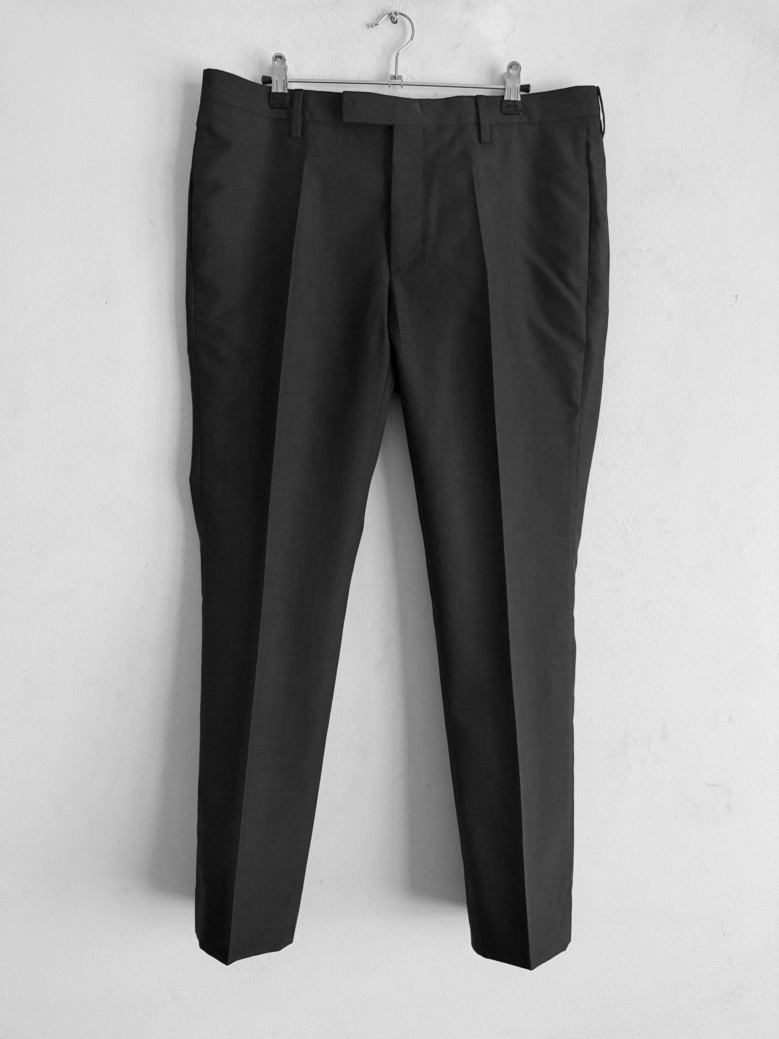 Hedi Slimane × Saint Laurent Paris Hedi Slimane Charcoal Wool Trousers Size US 34 / EU 50 - 2 Thumbnail