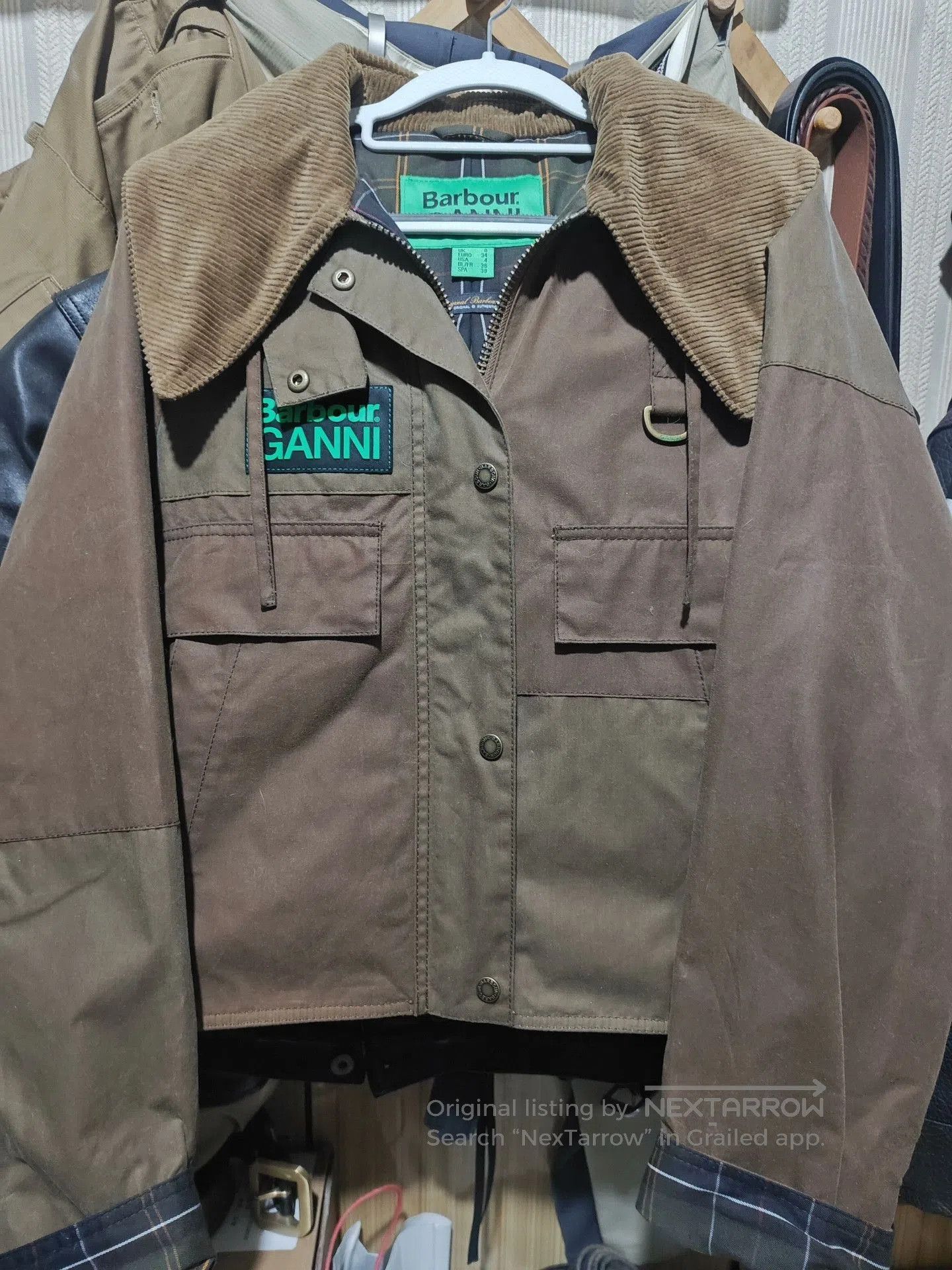 Barbour Barbour x Ganni Fishing Wax Jacket. Size M / US 6-8 / IT 42-44 - 2 Thumbnail