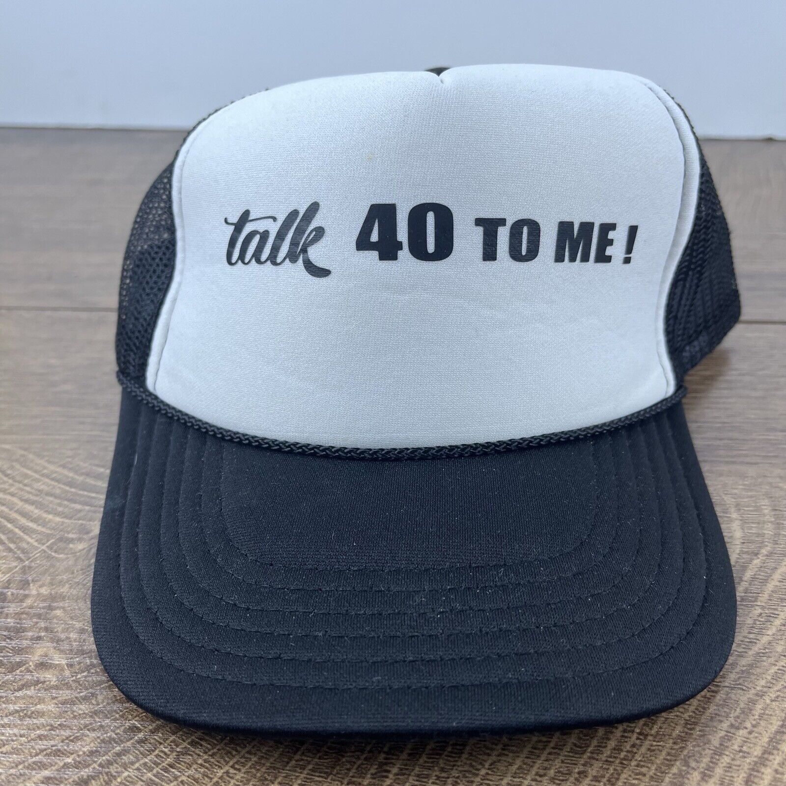 Other Talk 40 To Me Hat 40 Birthday Snapback Hat White Adjustable Size ONE SIZE - 2 Thumbnail