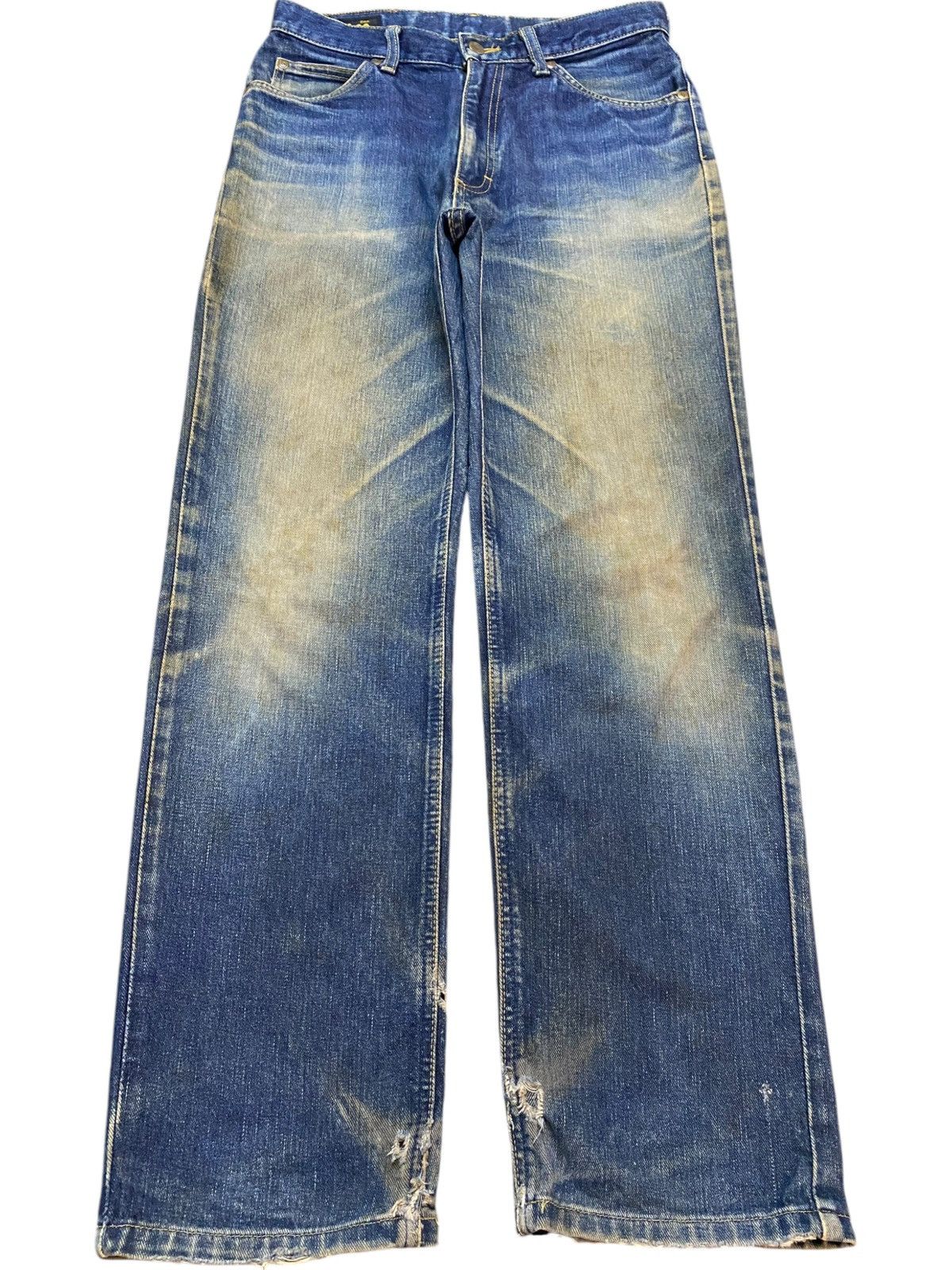 Lee Vintage Lee Riders Mud Wash Distressed Loose Jeans Size US 30 / EU 46 - 1 Thumbnail
