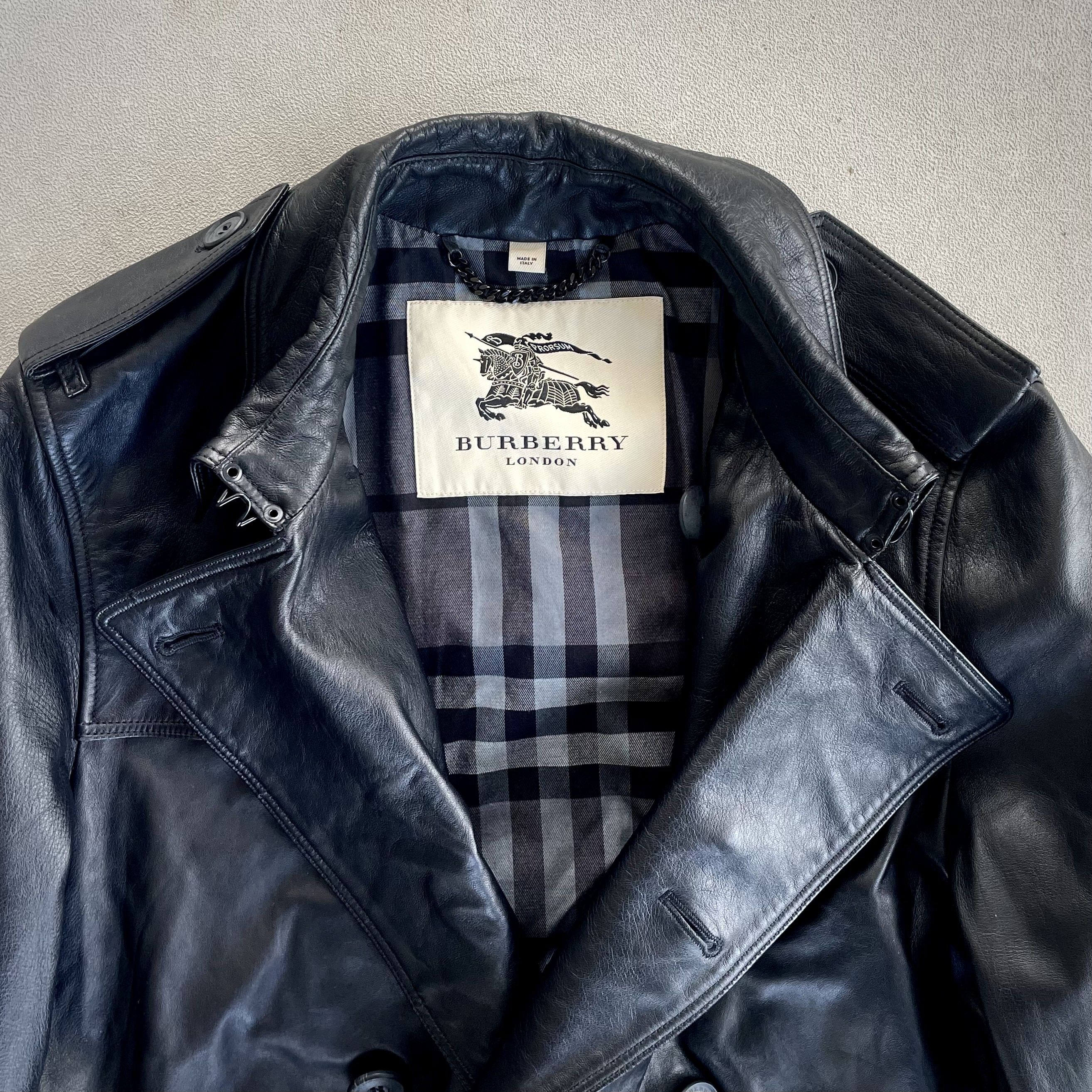 Burberry Leather Trench Coat Size US L / EU 52-54 / 3 - 4 Thumbnail