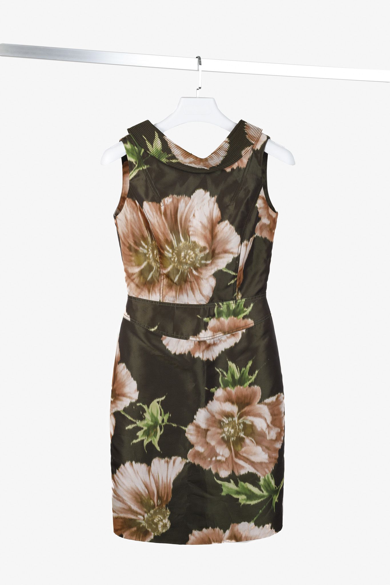 Zac Posen Zac Posen Floral Print Structured Neckline Dress Size S / US 4 / IT 40 - 1 Thumbnail
