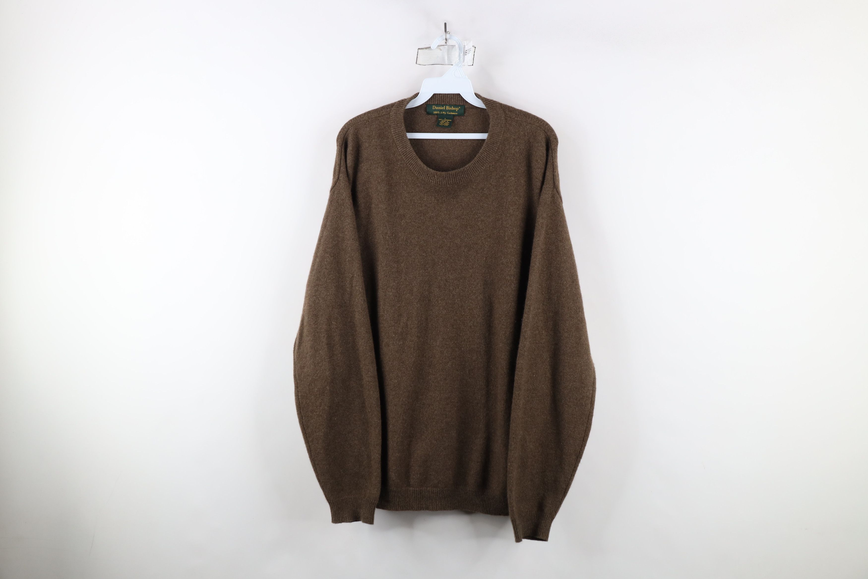 Vintage Vintage 90s Streetwear Cashmere Knit Crewneck Sweater Brown Size US L / EU 52-54 / 3 - 1 Thumbnail