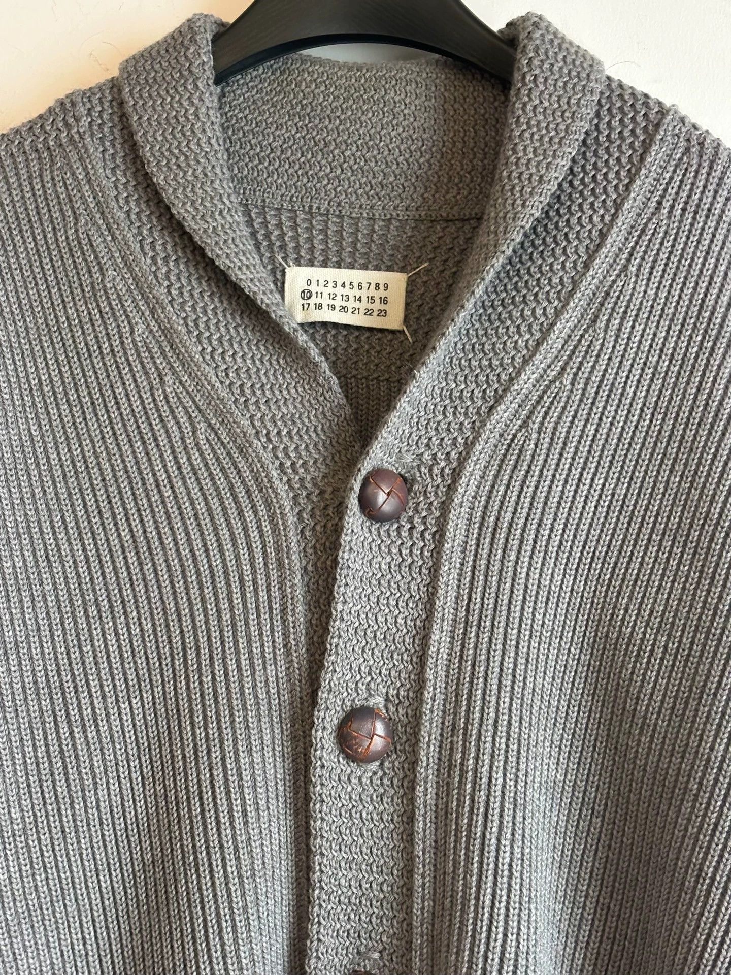 Maison Margiela MM AW2002 10 Men's HD Heavyweight Grandad-Collar Sweater L Size US L / EU 52-54 / 3 - 5 Thumbnail