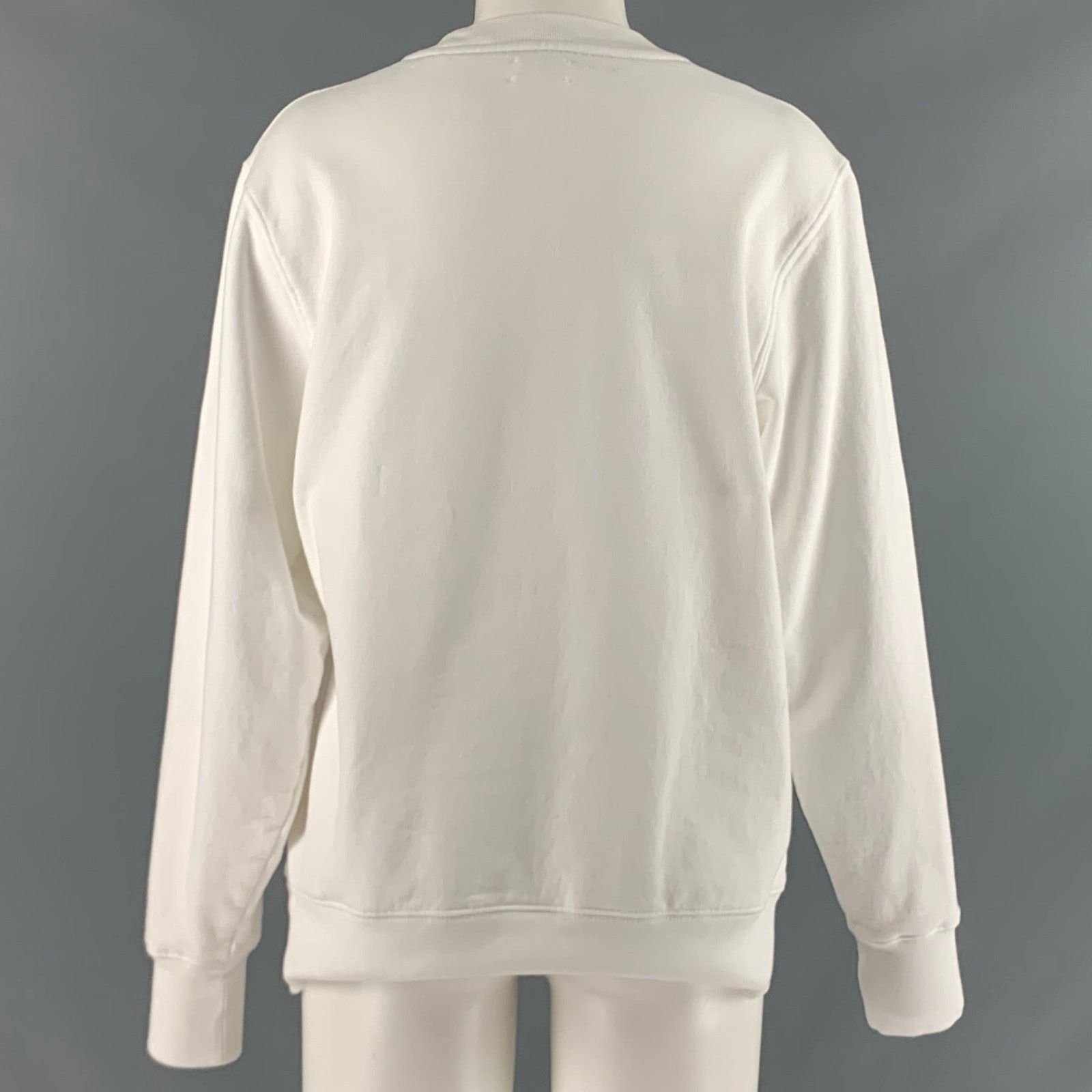 Tory Burch TORY BURCH Size S White Cotton Crew-Neck Sweatshirt Size US S / EU 44-46 / 1 - 3 Thumbnail