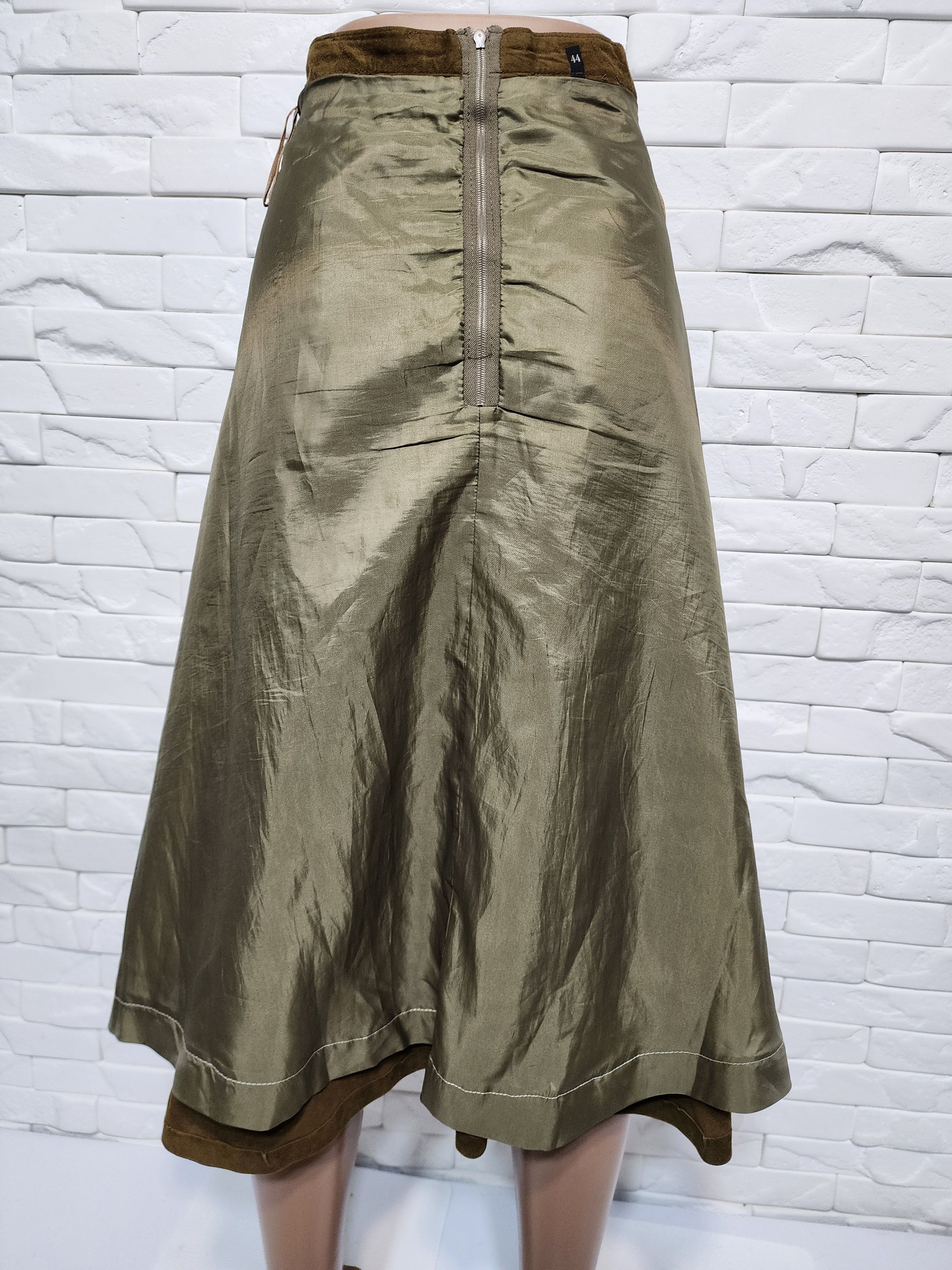 Genuine Leather Genuine Brown Leather Skirt Size 38" / US 16 / IT 52 - 10 Thumbnail