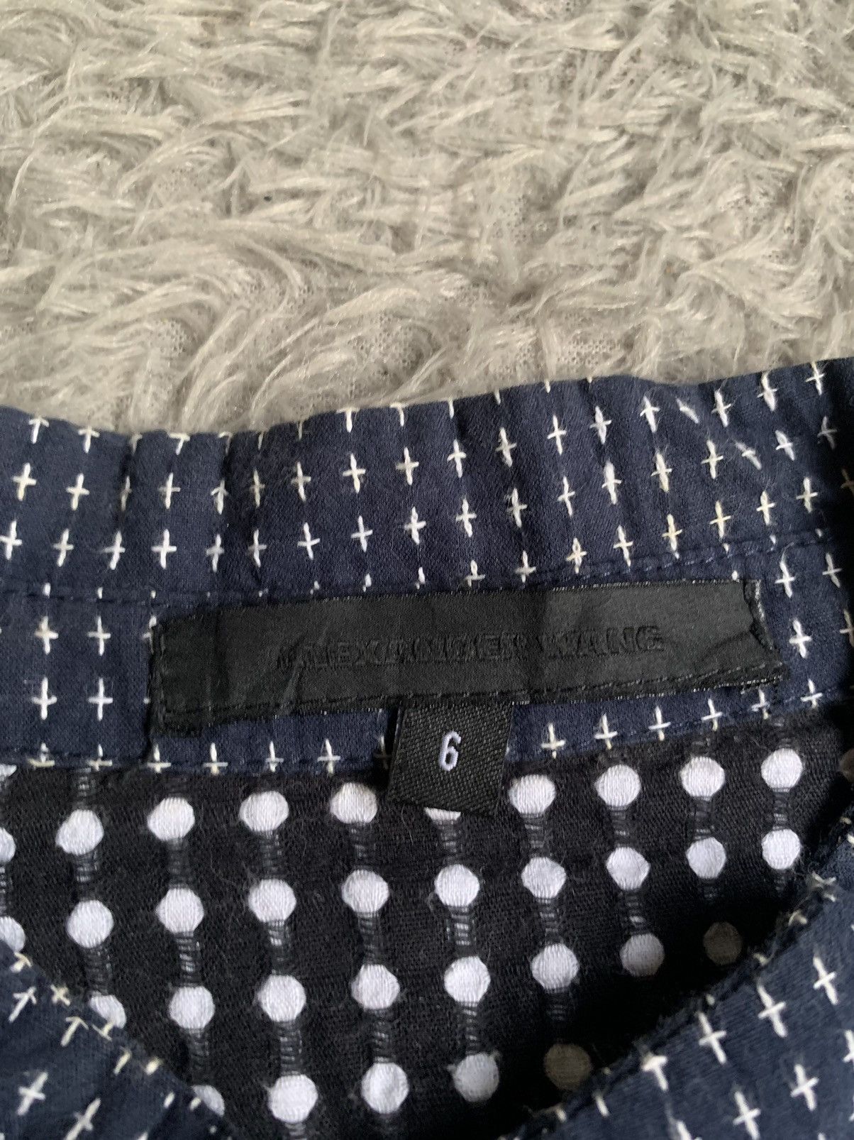 Alexander Wang Alexander Wang Polkadot Sashiko Stich Collarless Shirt Size US L / EU 52-54 / 3 - 3 Thumbnail