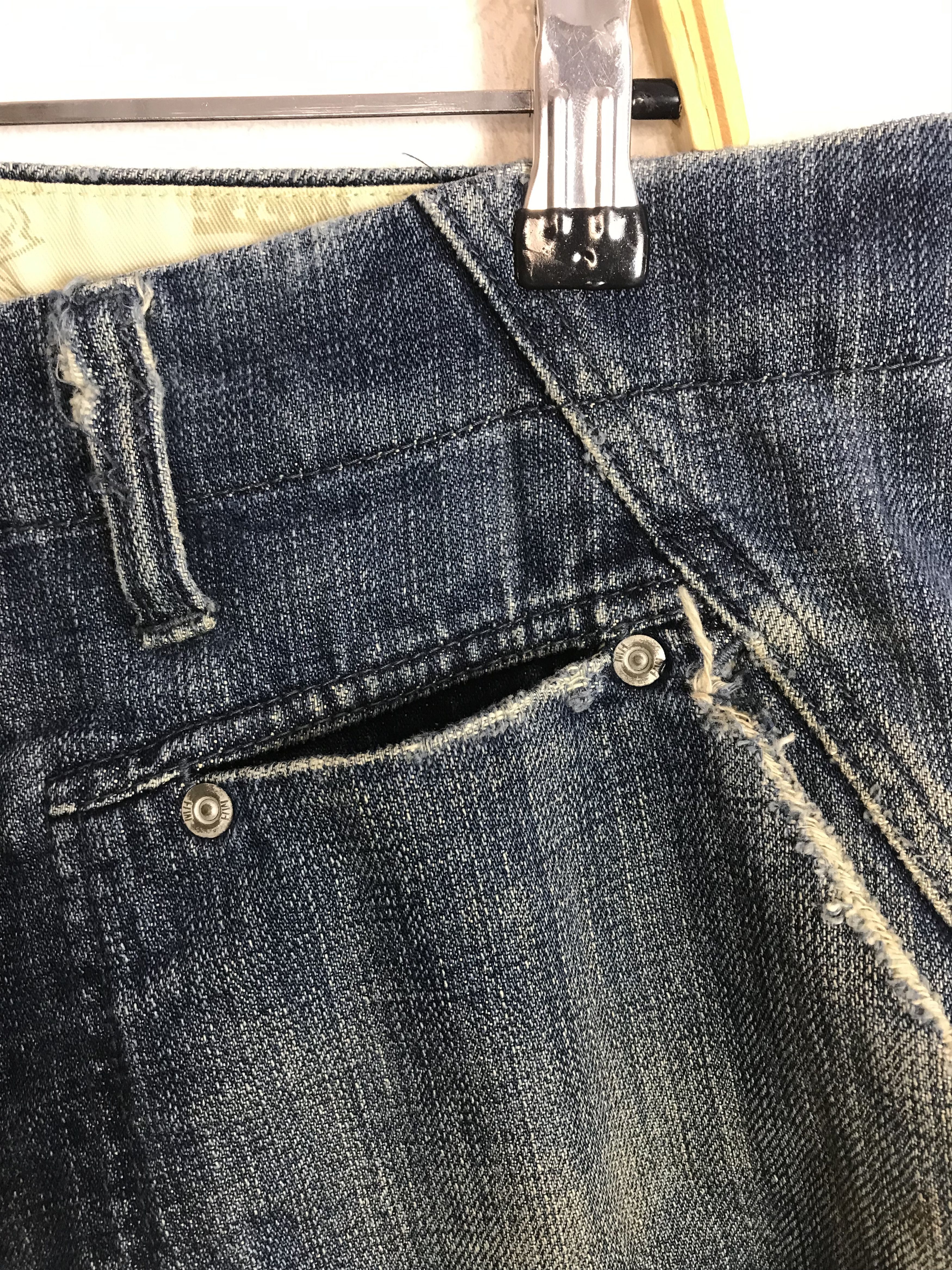 realmad HECTIC Mad Hectic Indigo Denim Jeans Buttonfly Slash Pockets Size US 34 / EU 50 - 17 Thumbnail