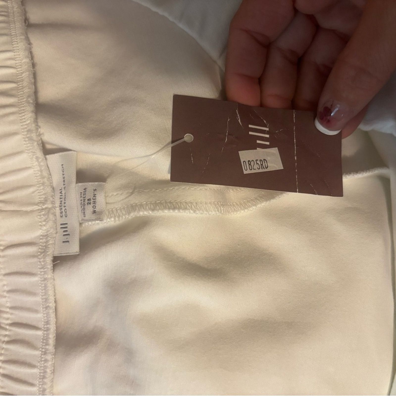 J. Jill J.Jill White Essential Cotton Stretch Pants Size Womens 28 Size 28" / US 6 / IT 42 - 8 Thumbnail