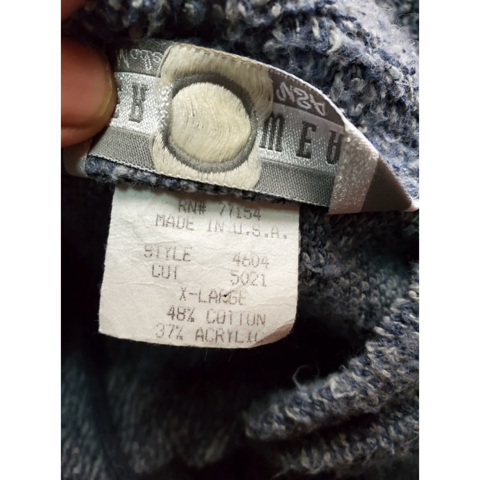 Vintage VINTAGE Over Wear Sweatshirt Adult XL Gray USA Made 90s Pullover Mock Neck Long Sleeve Heavyweight Fleece Cotton Blend Embroidered Logo Mens USA 90s Size US XL / EU 56 / 4 - 6 Thumbnail