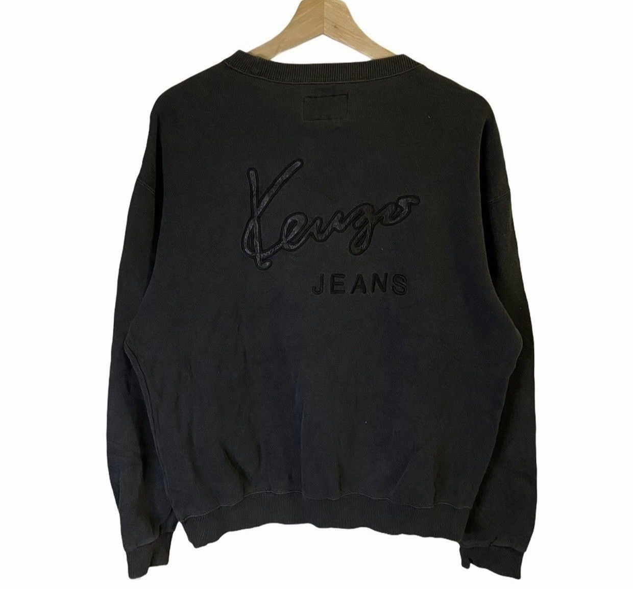 Rare Kenzo Jeans Embroidery Logo 90's Sweatshirt