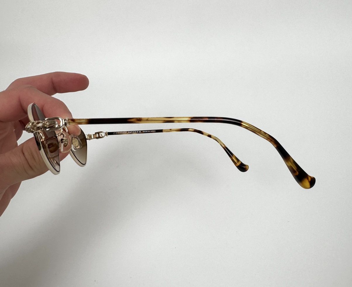 Chrome Hearts Chrome Hearts Diamand Dog Brown-Gold Sunglasses Size ONE SIZE - 11 Thumbnail