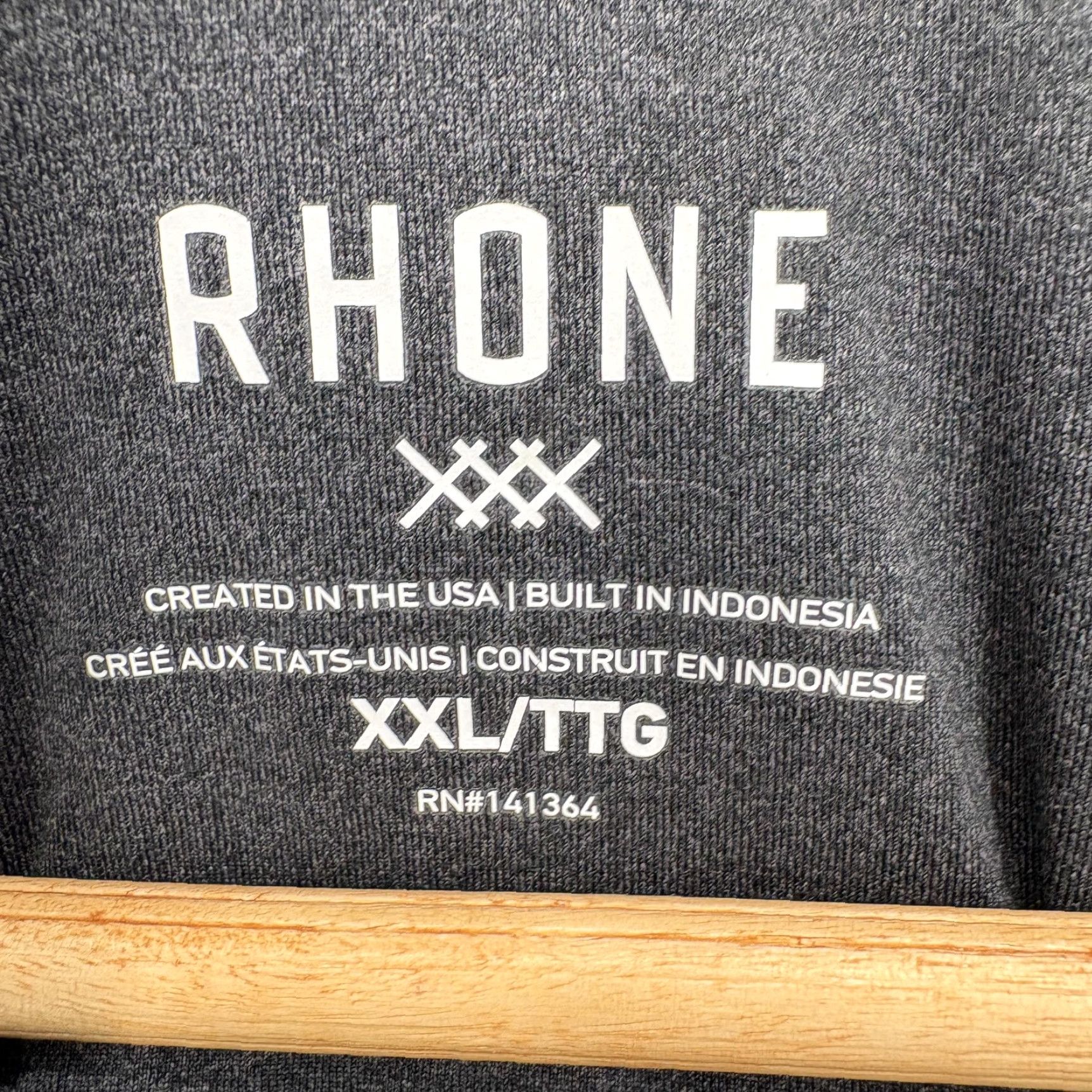 Rhone Rhone Mens 2XL Gray Long Sleeve Raglan Shirt Athletic Gym Running T-Shirt Crew Neck Sportswear Size US XXL / EU 58 / 5 - 3 Thumbnail