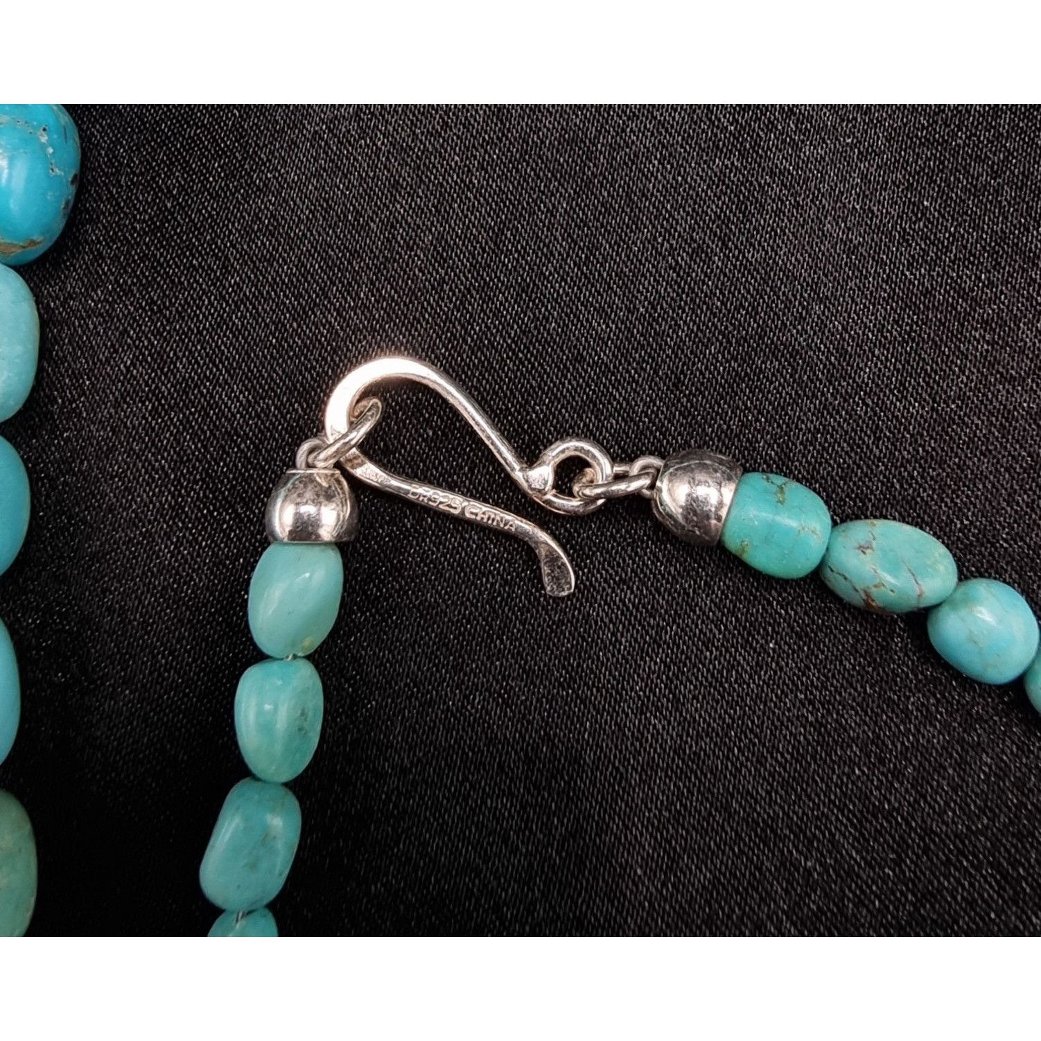Vintage Jay King 925 Sterling Silver Genuine Turquoise Beaded Long N Size ONE SIZE - 6 Thumbnail