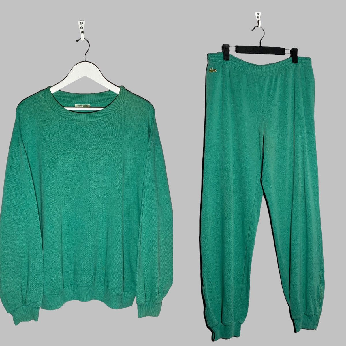 Lacoste Vintage 90s Lacoste Rare Green Sweatsuit Size US XL / EU 56 / 4 - 1 Thumbnail