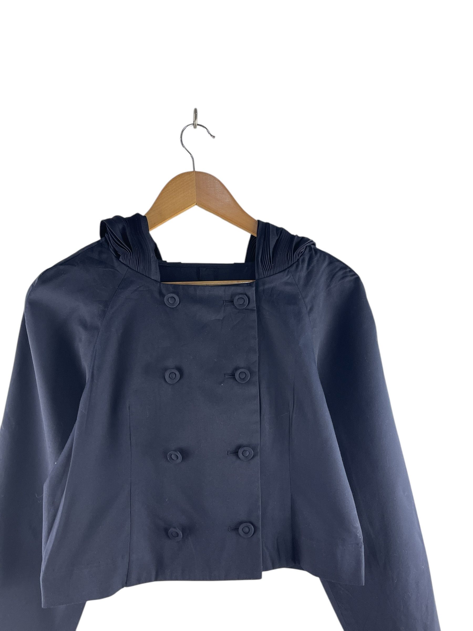 Issey Miyake Vintage Issey Miyake Cropped Hoodies Pleated Jacket Size XS / US 0-2 / IT 36-38 - 9 Thumbnail