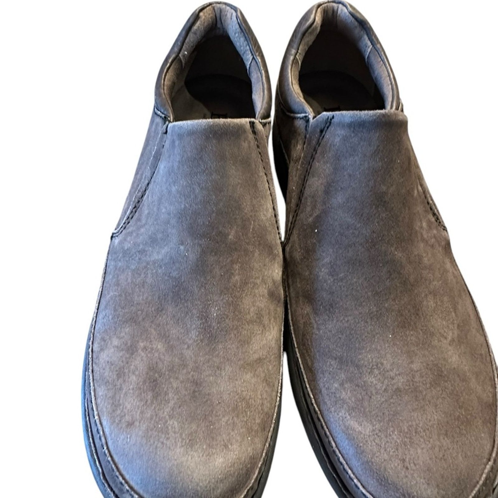 Born Nigel Slip On Men's 11.5 Gray Leather Slip-On Shoes Nib in Grey
