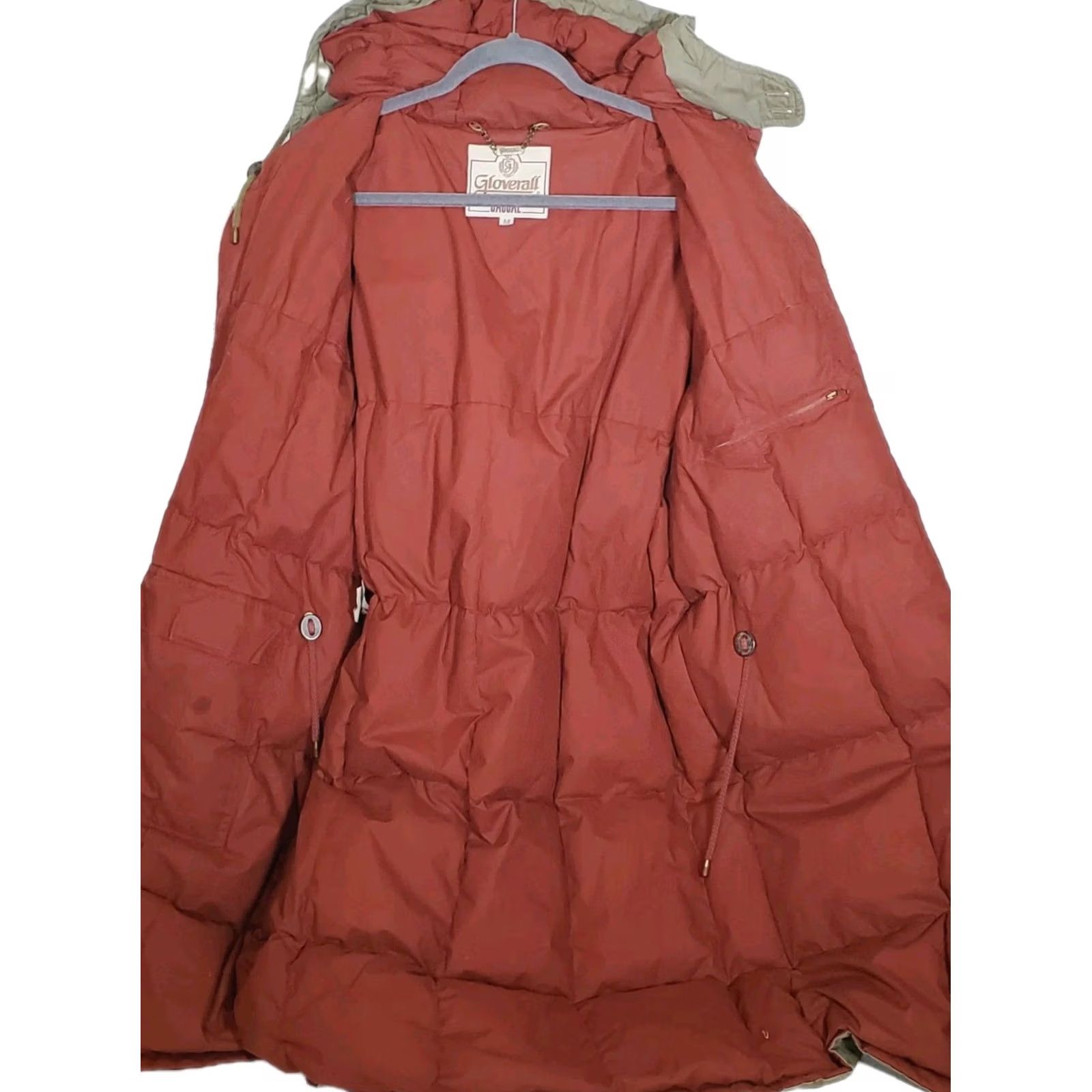 Gloverall VINTAGE Gloverall Hooded Down Parka Olive Men's M Coat Size US 31 - 3 Thumbnail