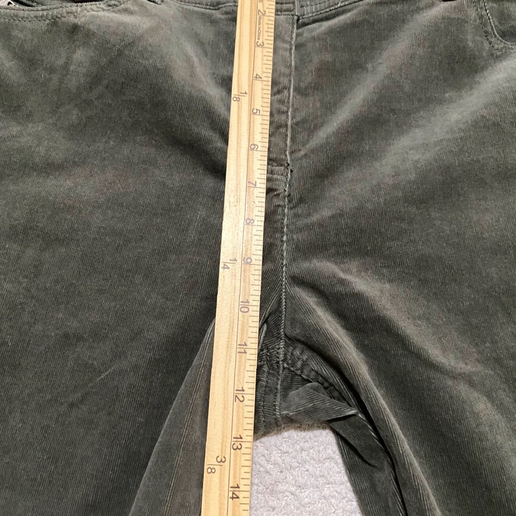 Vintage Chicos Jeans Green Corduroy Straight High Rise 12 Regular Women's NWT Jeans Boys Girls Mens Size 34" / US 12 / IT 48 - 7 Thumbnail