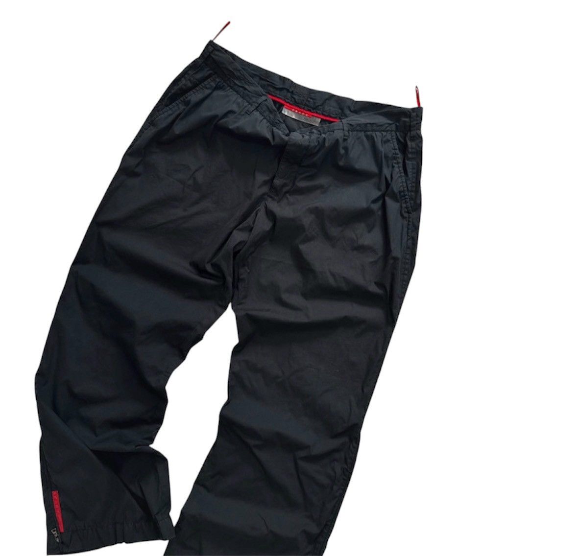 Prada Vintage 00s prada sport linea rossa zip re-nulon pants Size US 40 / EU 56 - 5 Thumbnail