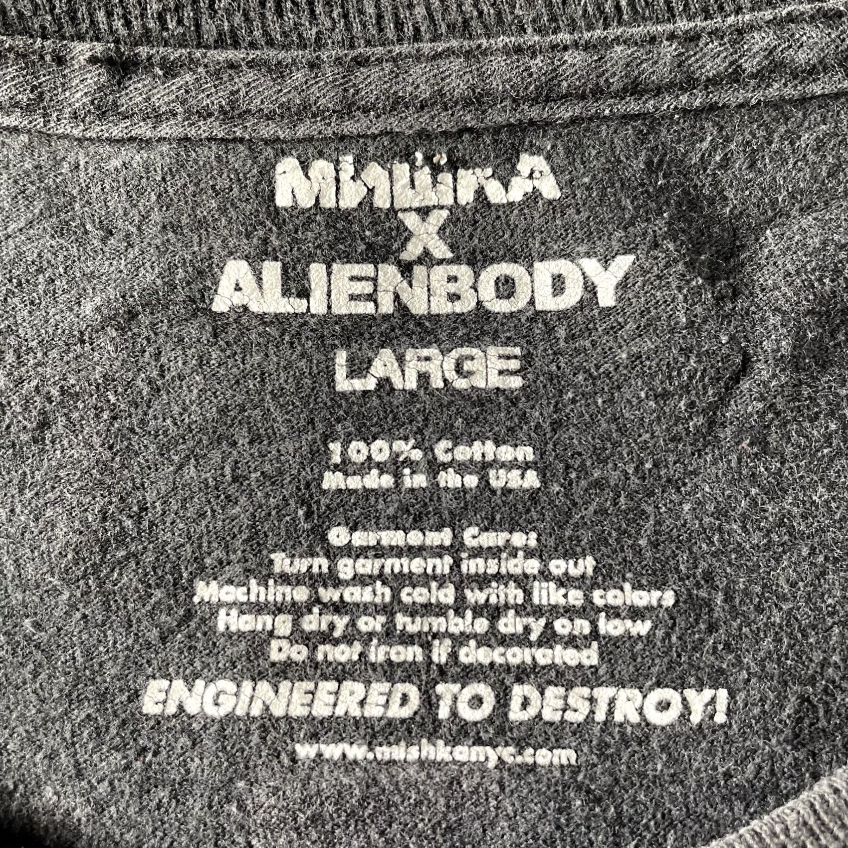 Vintage Mishka x Alien Body Shirt Mens Large Gray Short Sleeve Tee Size US L / EU 52-54 / 3 - 7 Thumbnail