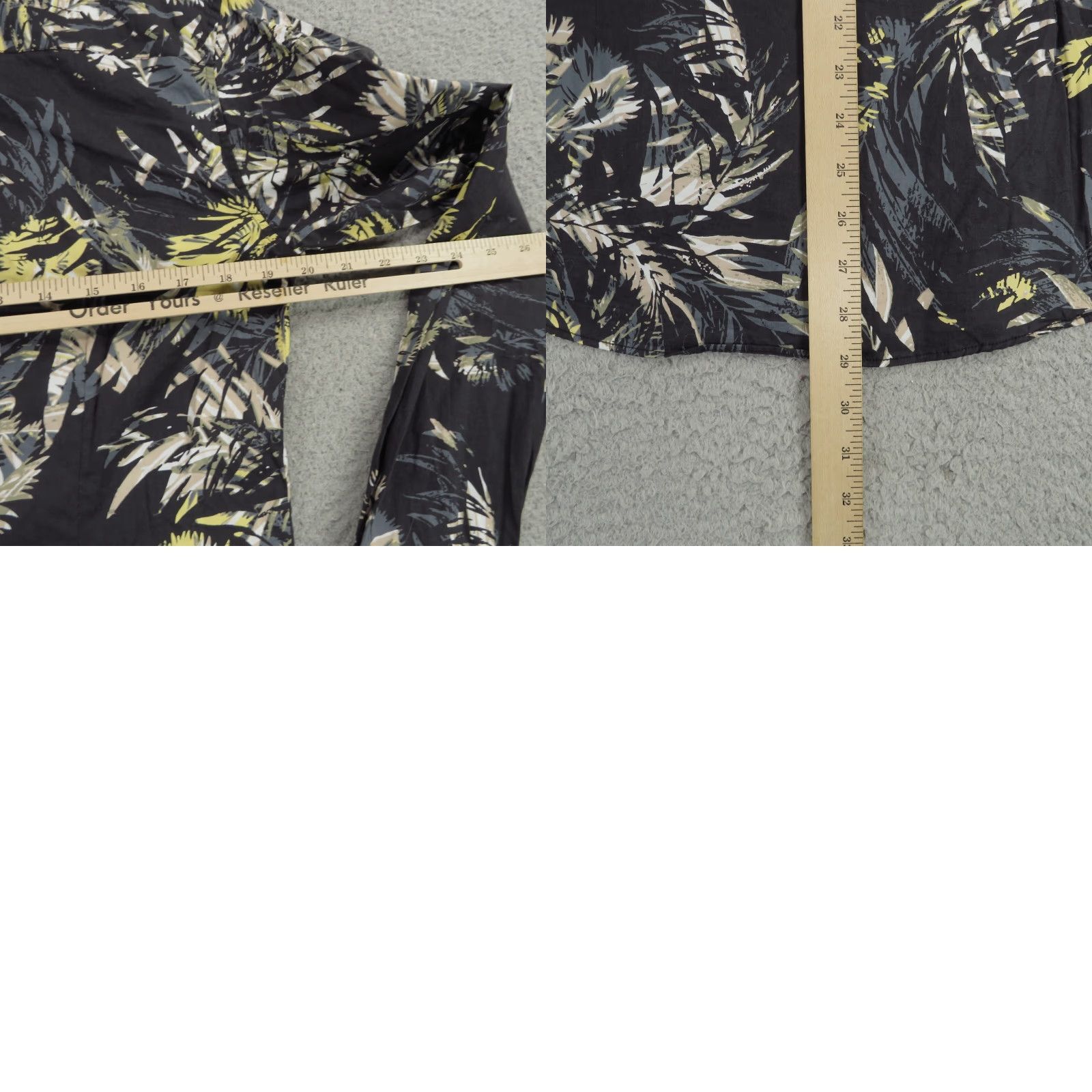 Vintage Father Sons Shirt Mens Large SLIM Fit Black Yellow Floral Graphic Button Down Size US L / EU 52-54 / 3 - 8 Thumbnail