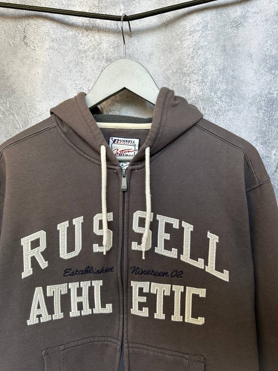 Russell Athletic Russell Athletic Full Zip Hoodie Vintage Sunfaded Brown Rich Size US XXL / EU 58 / 5 - 5 Thumbnail