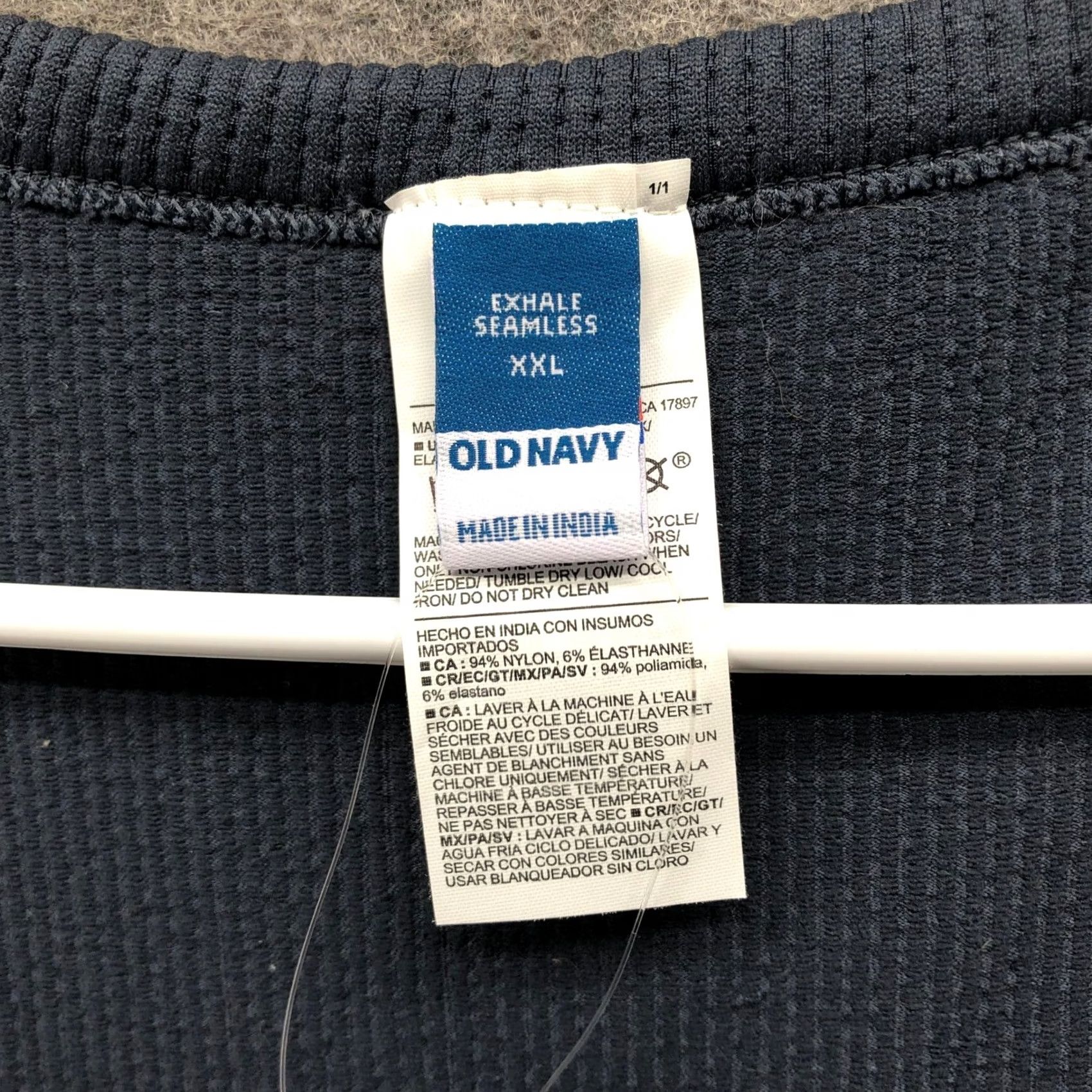 Old Navy Old Navy Womens XXL Navy Scoop Neck Ribbed Seamless Active Top Size XXL / US 16-18 / IT 52-54 - 7 Thumbnail