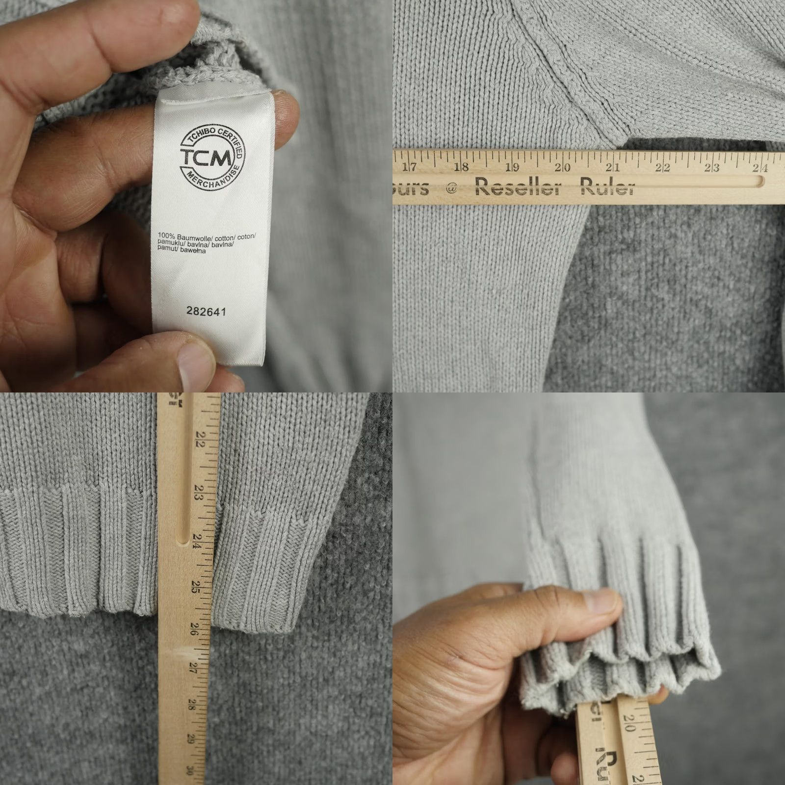 Vintage Ocean Sailing Club Member Mens Gray Cotton Knit Henley Mock Neck Sweater Medium Size US M / EU 48-50 / 2 - 8 Thumbnail