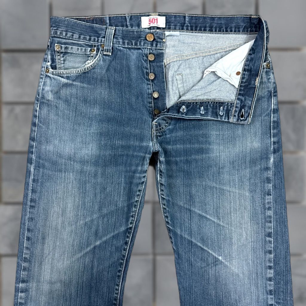 Levi's Levi's 501 Jeans Men 36x30 Blue Denim Dark Washed Out Faded Work Size US 36 / EU 52 - 1 Thumbnail