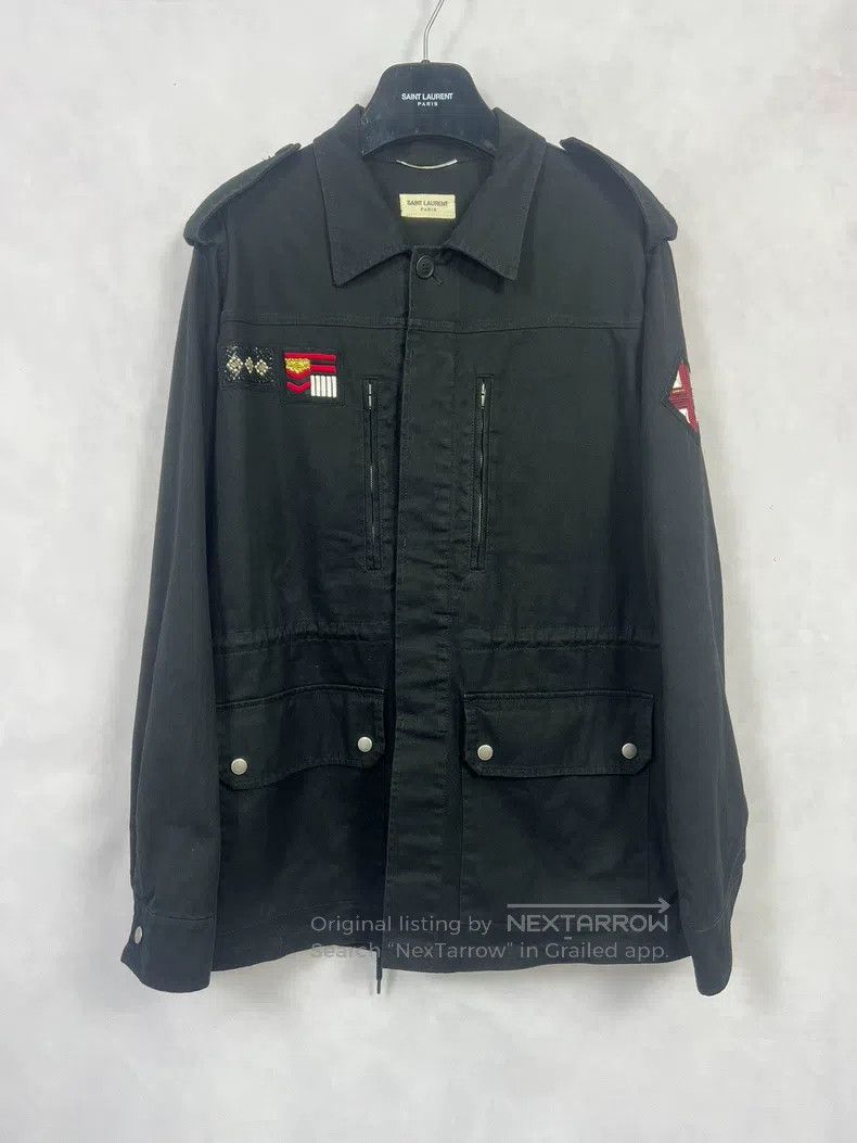 Saint Laurent Paris Saint Laurent Paris Black badge military jacket coat Size US M / EU 48-50 / 2 - 1 Thumbnail