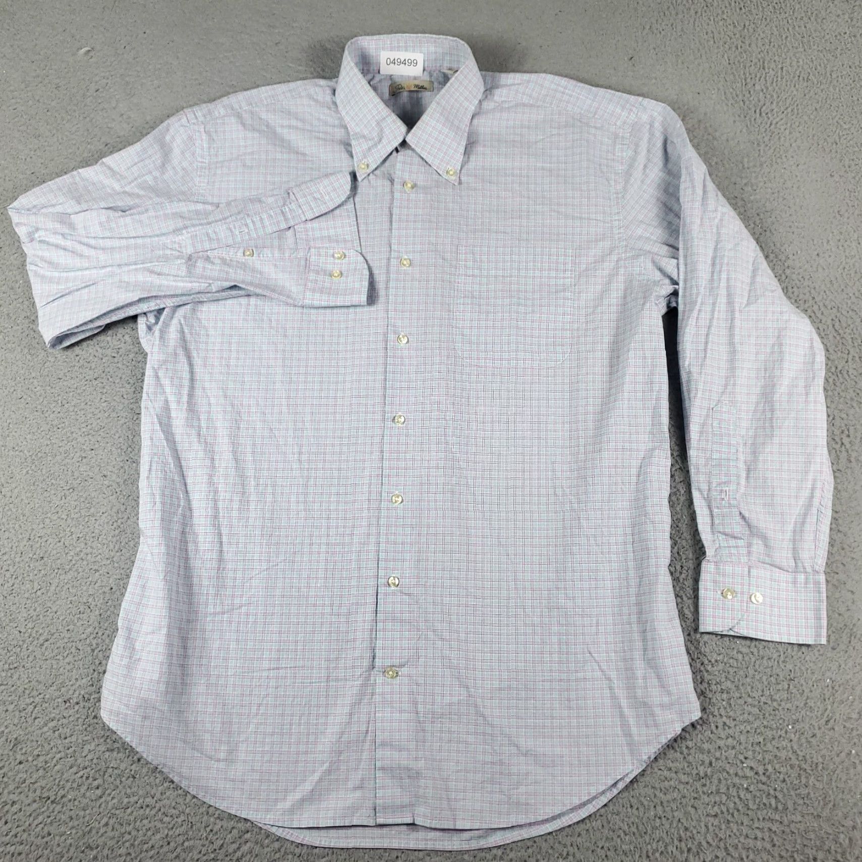 Peter Millar Peter Millar Large Button-Up Shirt Mens Blue Purple Plaid Long Sleeve Casual Size US L / EU 52-54 / 3 - 2 Thumbnail